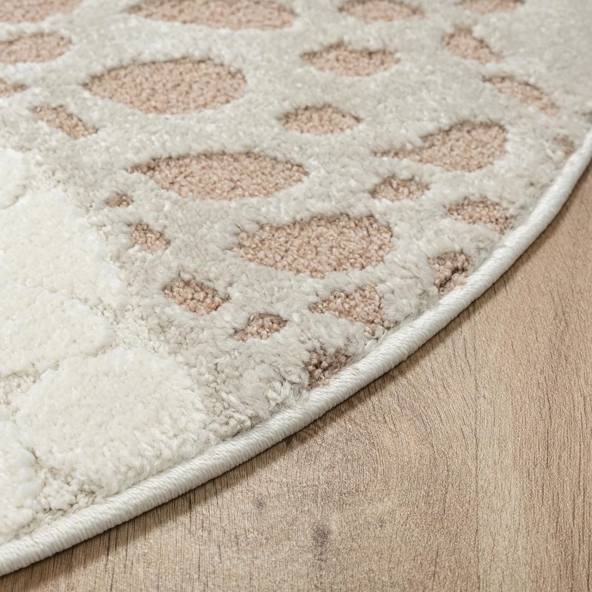 the carpet Jungle Kids Tappeto per cameretta dei bambini, effetto 3D, facile da pulire, resistente, giraffa, 120 cm, rotondo