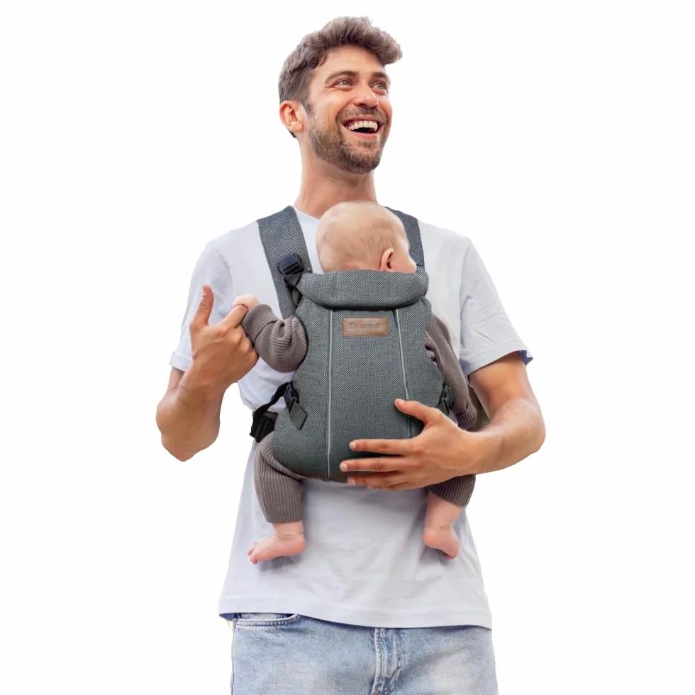 Jané Dual Marsupio Ergonomico Neonato, dalla Nascita (3,5–15 kg), 3 Posizioni, Imbottito e Traspirante, Grigio