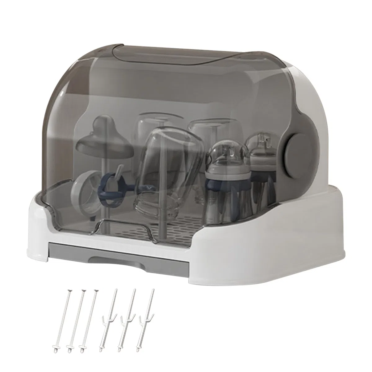 Porta Biberon - Organizzatore Biberon Grande con Coperchio | Risparmio Spazio per Cucina Camera da Letto Dispensa Fasciatoio Genitori