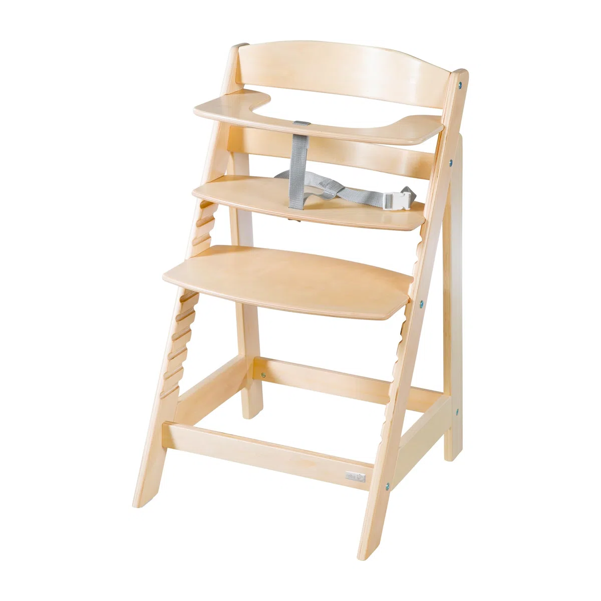 roba Seggiolone Evolutivo Sit Up Flex 2 in 1, Altezza Regolabile, dai 6 Mesi fino ai 70 kg, con Poggiapiedi, Robusto ed Ergonomico, Legno Naturale