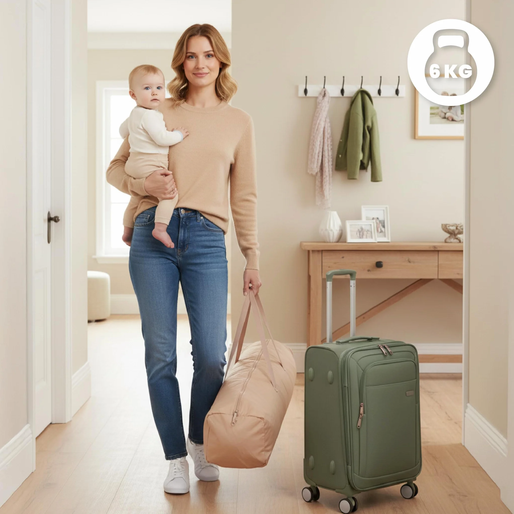 Sun Baby Box Bambini 150x200 cm 0-2 anni Salmone Poliestere Pareti in Rete Cerniera Piedini Antiscivolo Borsa Inclusa Struttura Metallo
