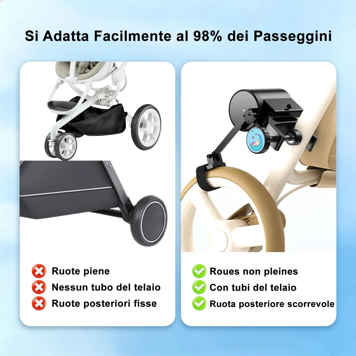 Baby Rocker Mani Libere, Scorrimento Curvo, Installazione Senza Attrezzi con Telecomando, Dondola Passeggino per Passeggini e Carrozzine, Assistente Portatile per il Sonno dei Neonati (Nero)