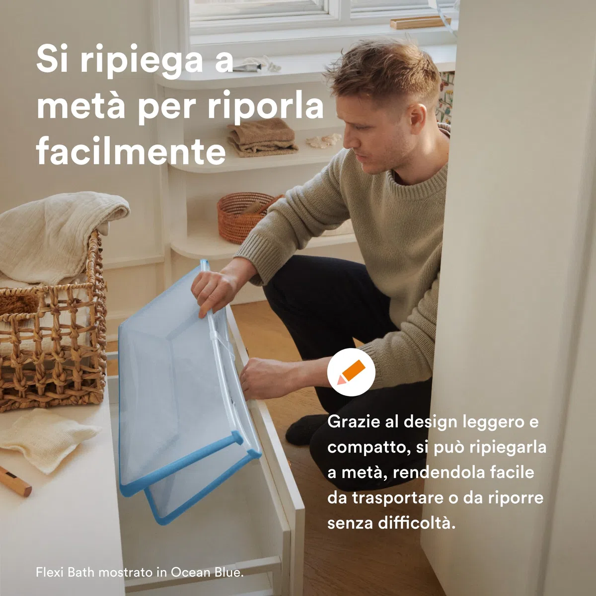 Stokke Flexi Bath (Verde trasparente) con Supporto per neonati - Durevole e Facile da conservare - Comodo da usare a casa o in viaggio - Ideale per neonati fino ai 48 mesi