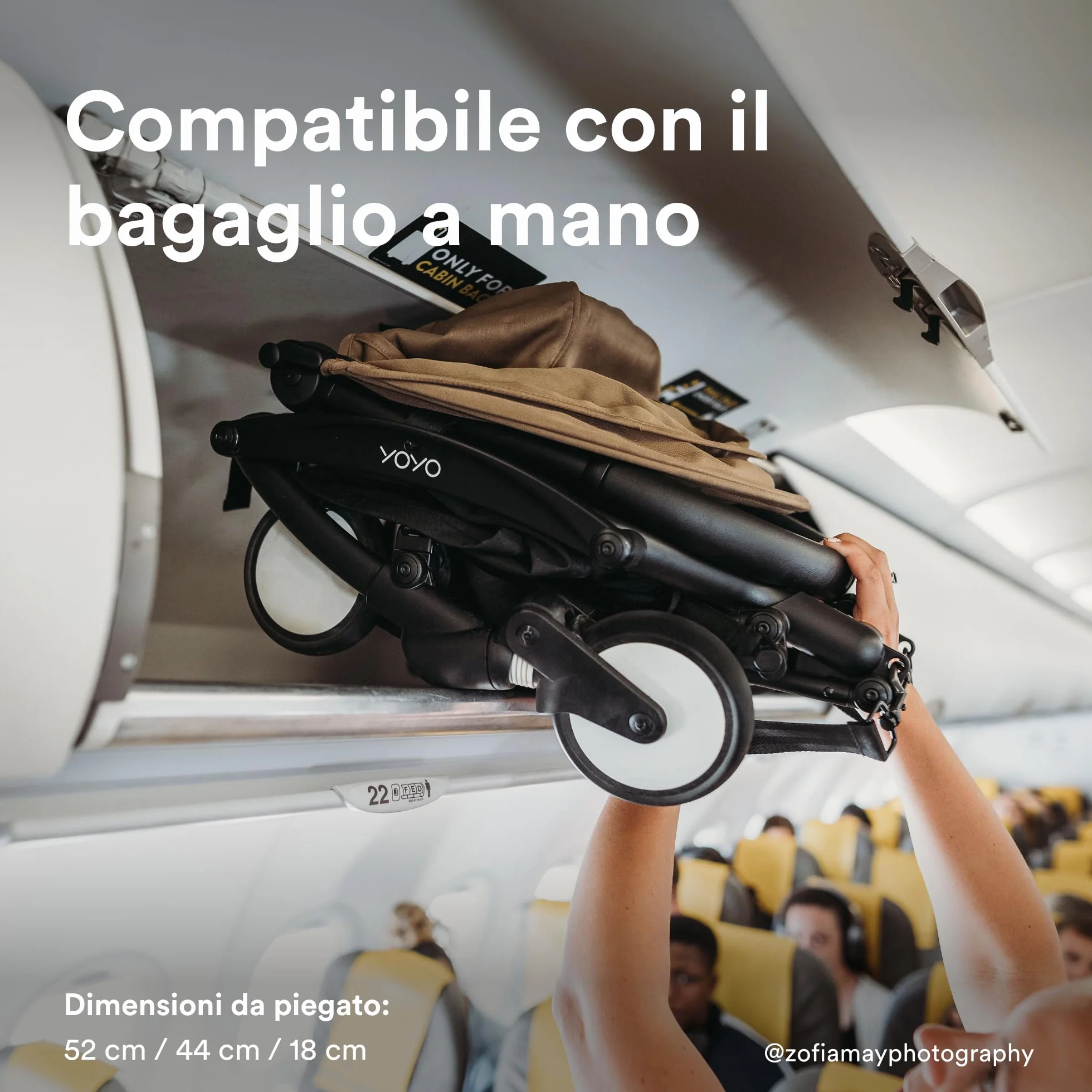 Stokke YOYO 0+ Newborn Pack, Aqua - Include materasso, capottina estendibile e allacciatura a 5 punti - Richiede telaio YOYO (venduto separatamente)