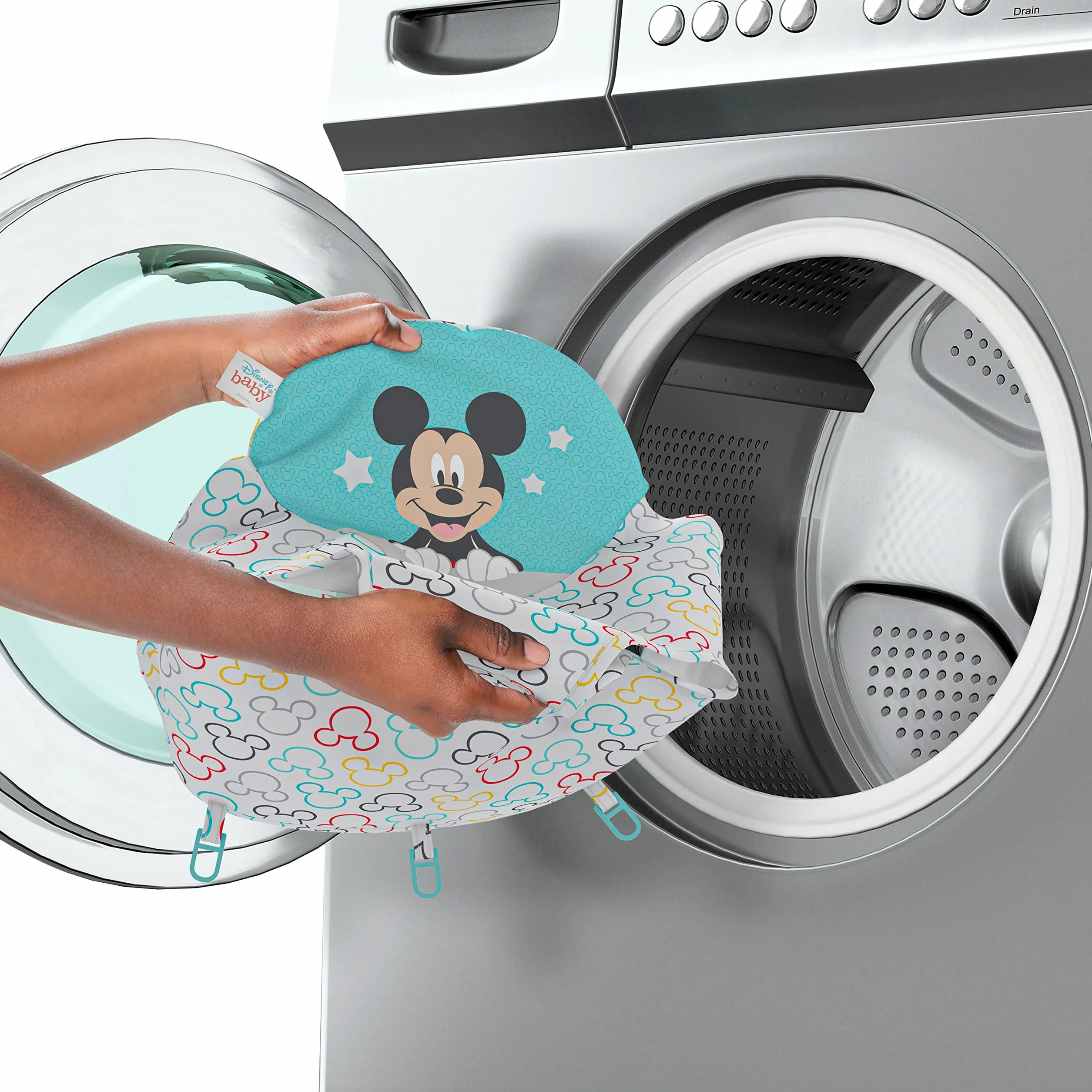 Bright Starts, Disney Baby, Girello multiattività 2 in 1 Topolino - Altezza regolabile e telaio facilmente ripiegabile, 6+ mesi