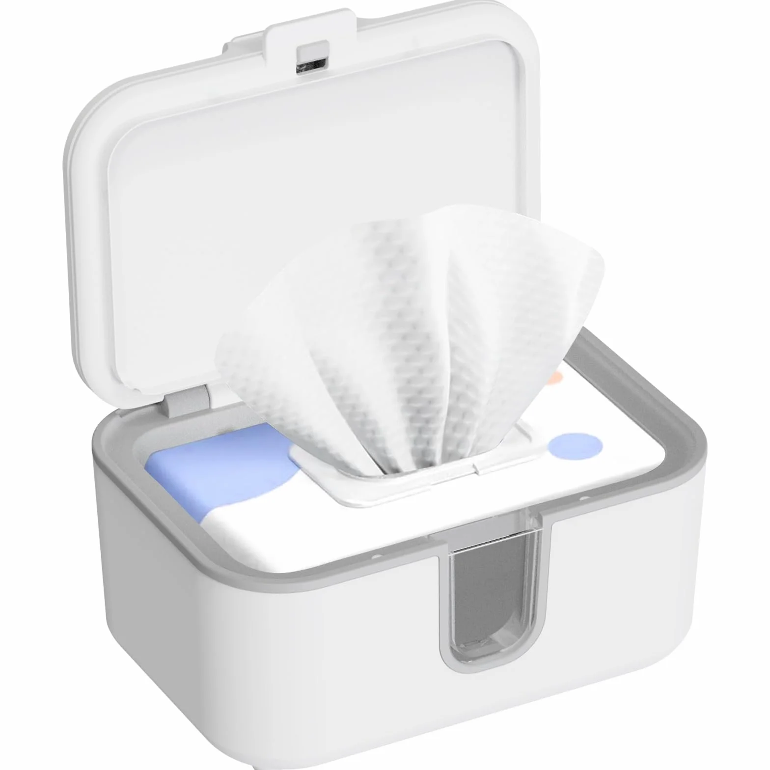 Dispenser salviette grande capacità riscaldante luce notturna bianco