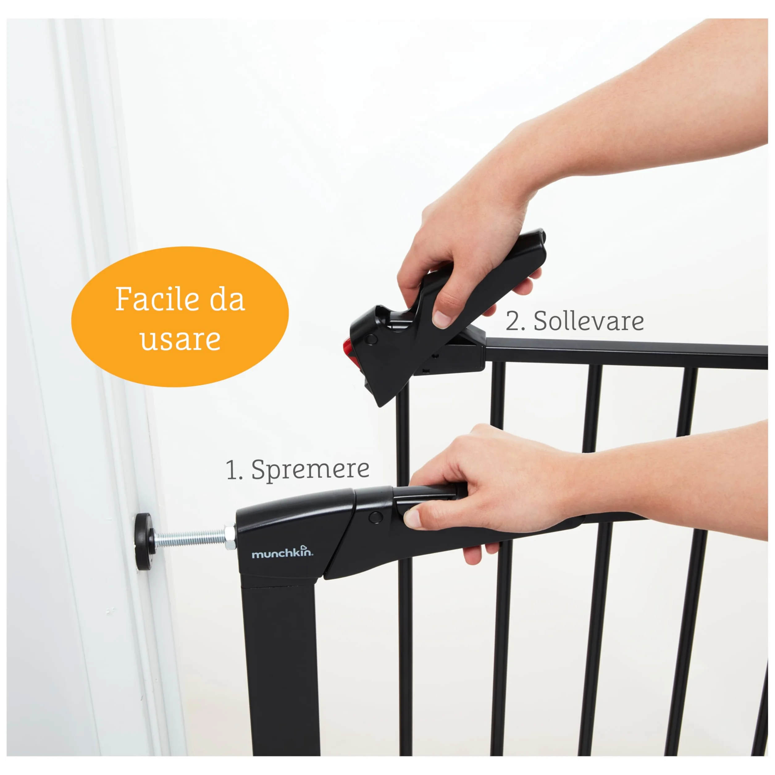 Cancello per scale Munchkin Pressure Fit 76-82 cm nero