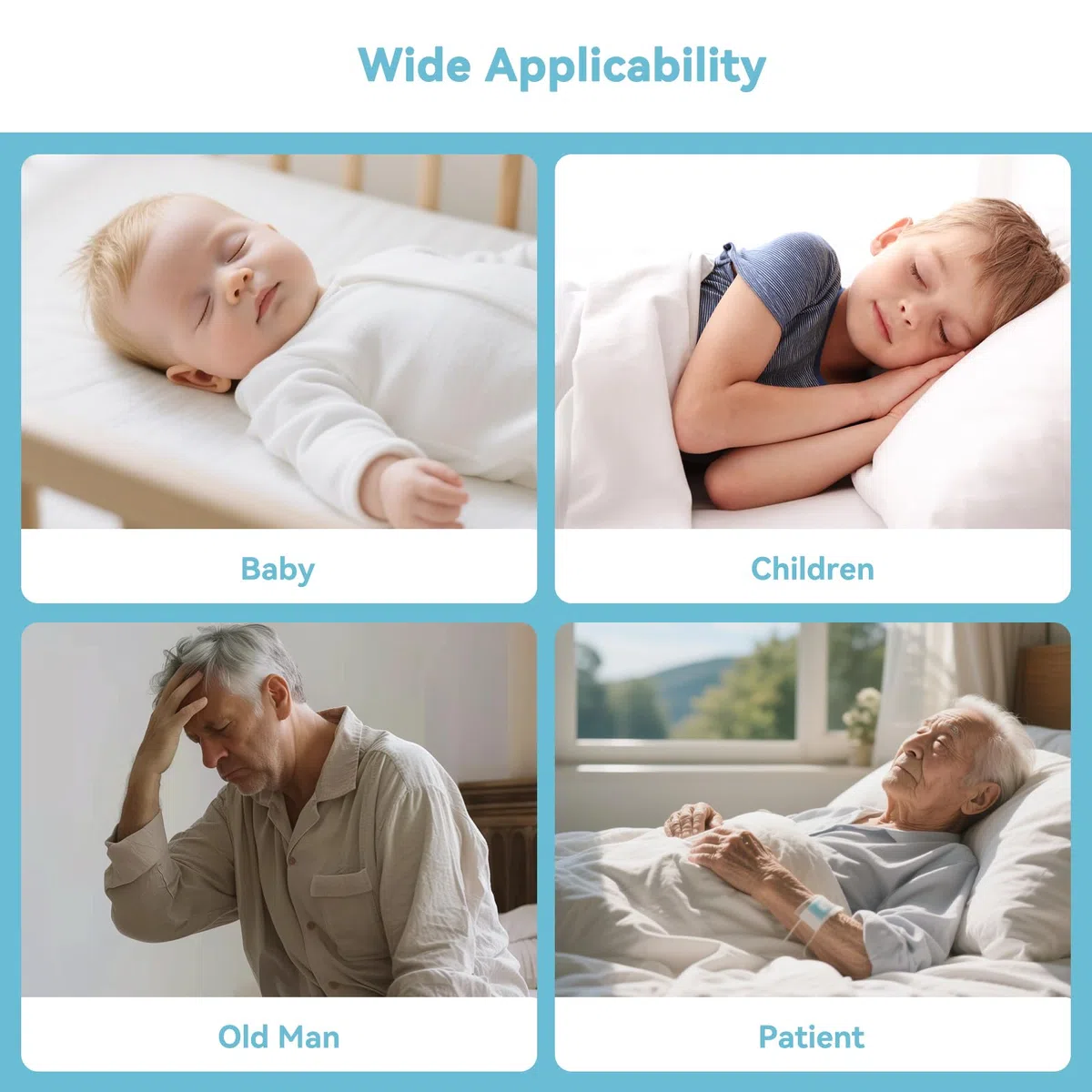 Wireless Allarme per Enuresi Notturna per Bambini, Allarme Pipì con Display per Temperatura e umidità, 3 modalità di Allarme, Ricaricabile USB, Alta Sensibilità, Cura dei Bambini e degli Anziani