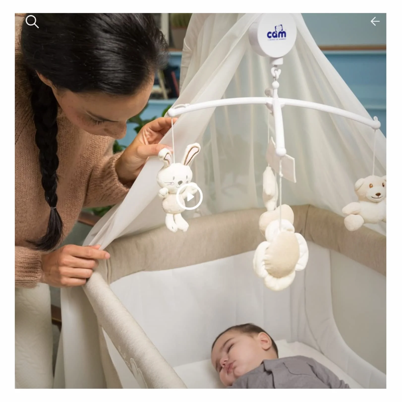 CAM Il Mondo del Bambino - art.926/T140 - Kit Tessile per culla Cullami - ideale dalla nascita - STELLINE
