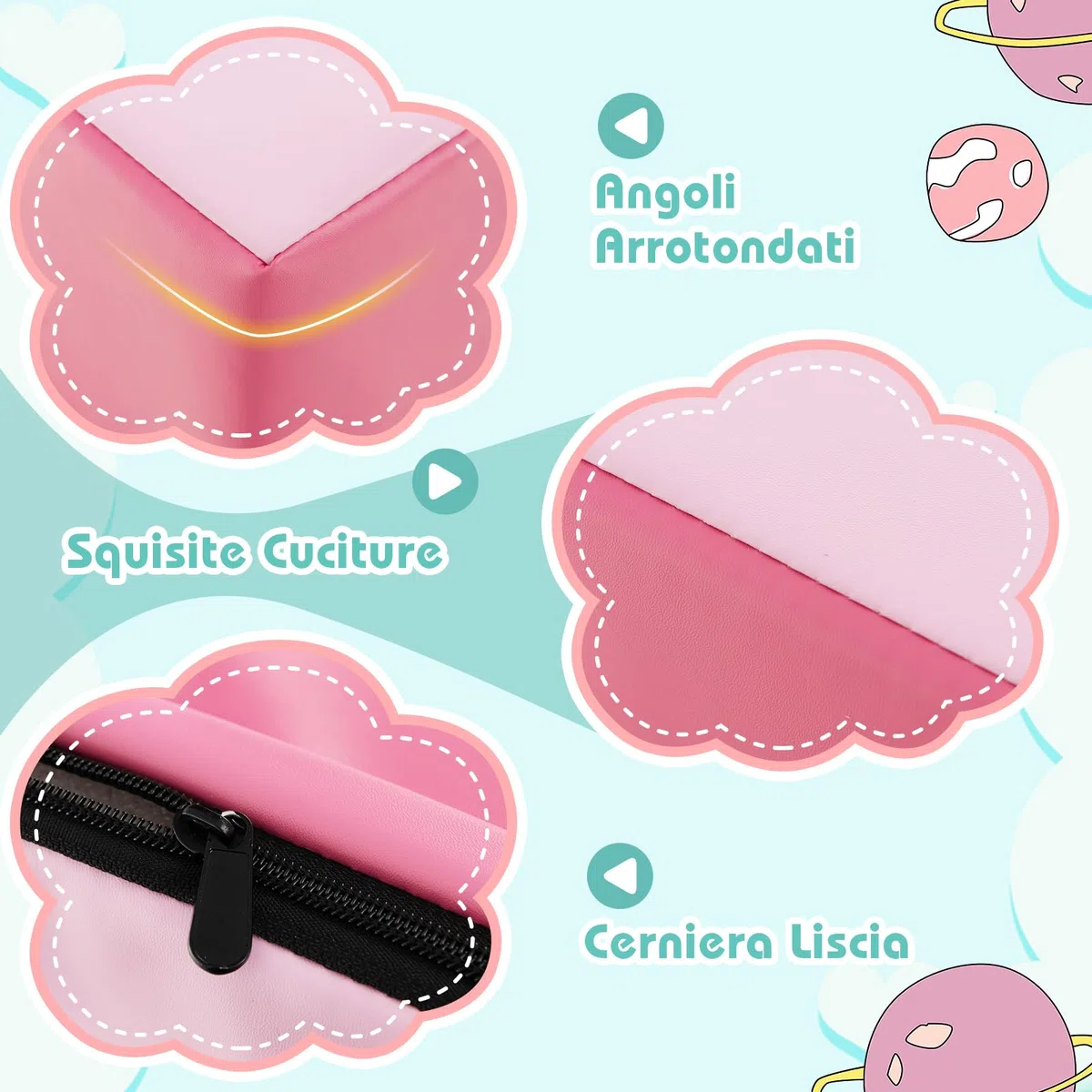 COSTWAY Set di 6 Blocchi per Bambini con Diverse Forme e Colori, Centro Attività Palestrina Giocattolo per Arrampicata e Strisciamento (Verde)