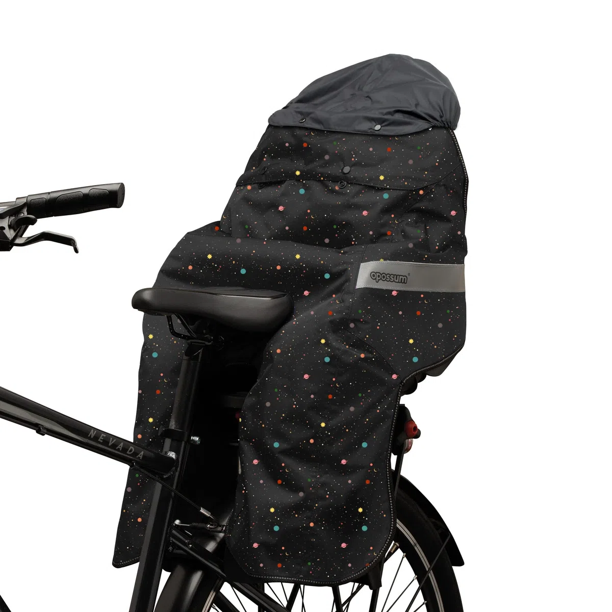 Opossum termoguscio Compatibile con seggiolini Posteriori da Bicicletta. Copertina Termica Bimbi dai 68 ai 104cm e dai 9 ai 22kg. Guscio Termico Universale. Antivento ed Impermeabile.