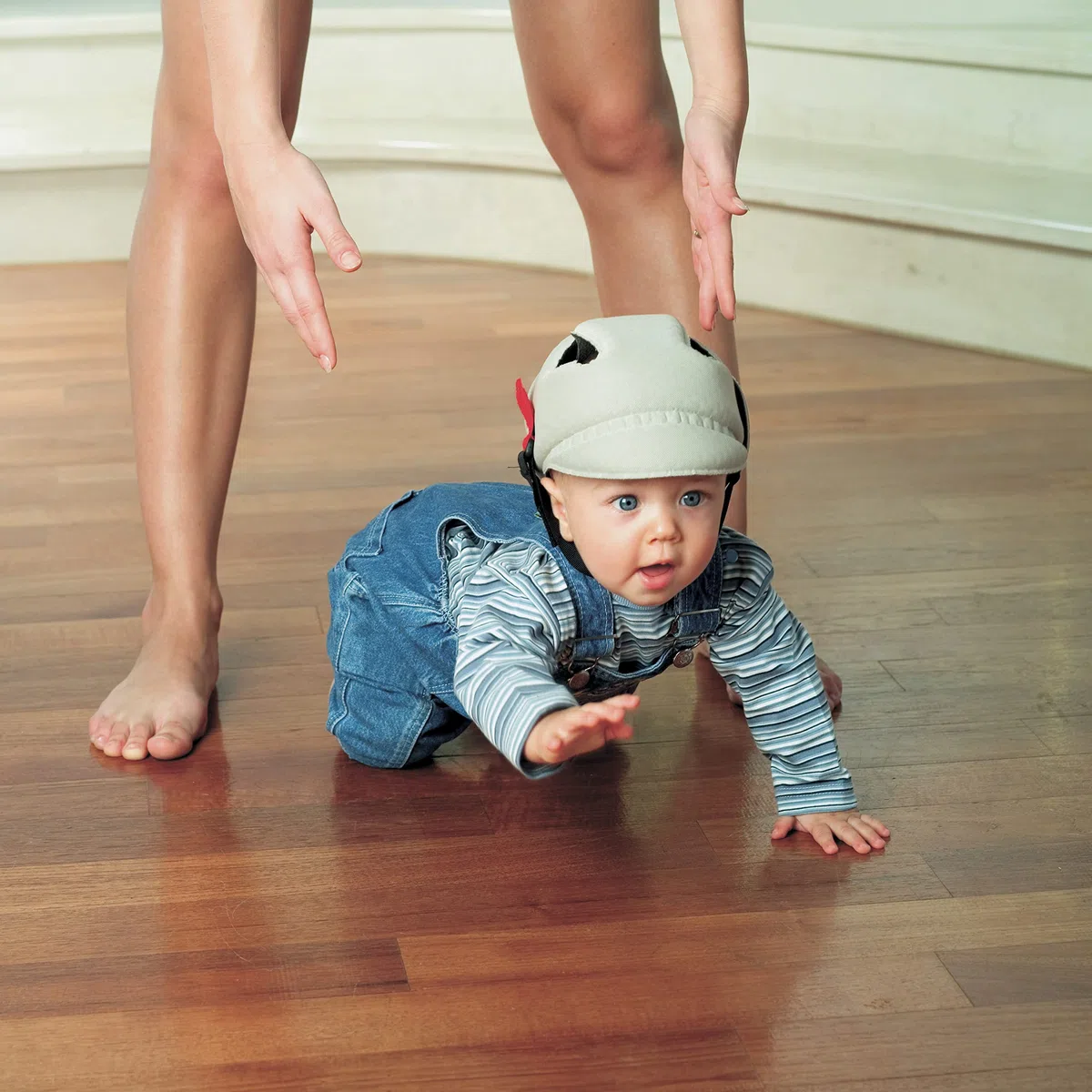 OKBABY Casco Protettivo per Bambino - Caschetto di Protezione per Gattonamento - per Bambini 8-18 Mesi (taglia 44-52)