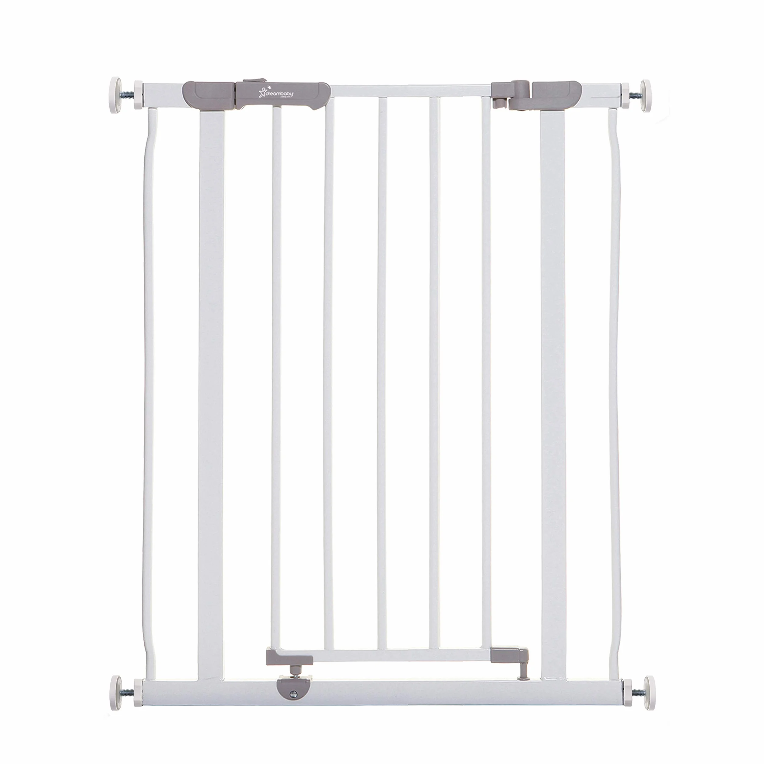 Dreambaby® Ava Slimline - Cancelletto di Sicurezza Extra-Stretto 61-68 - Installazione a Pressione. Adatto per Porte, Corridoi e Scale (Colore: Bianco)