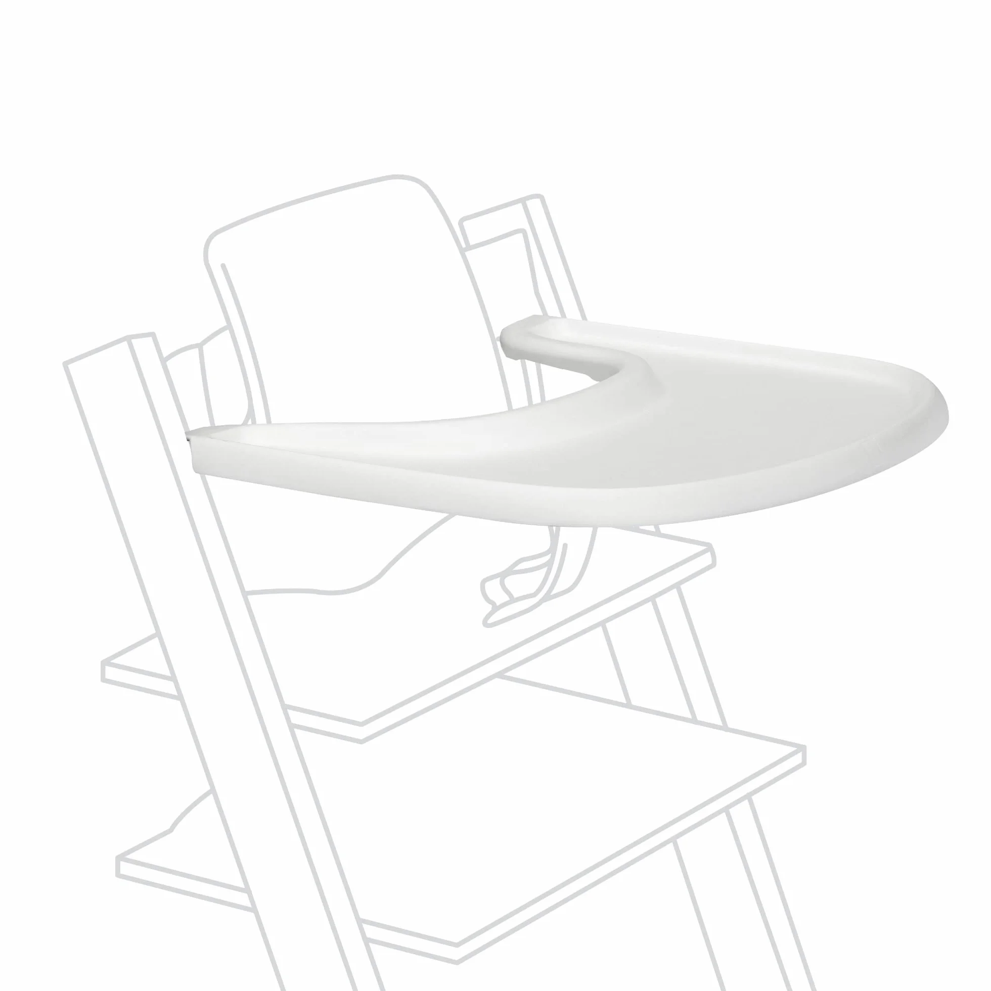Stokke Vassoio Bianco Compatibile Tripp Trapp Baby Set Plastica Senza BPA 6-36 Mesi