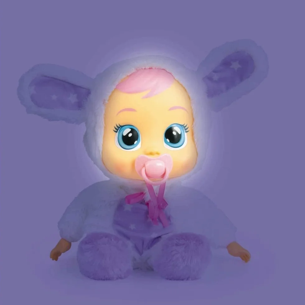 Cry Babies Good Night Coney, Bambola morbida interattiva piagnucolosa con Luce Notturna e Melodie rilassanti che aiuta a dormire, Giocattolo per bambini +2 Anni