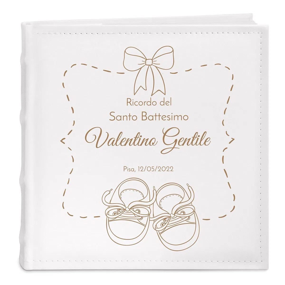 Maverton Album Fotografico - Copertina in Pelle Sintetica Personalizzata con Stampa - 100 Pagine con Tasche - 200 foto 10x15cm - regali neonato, regali bambini