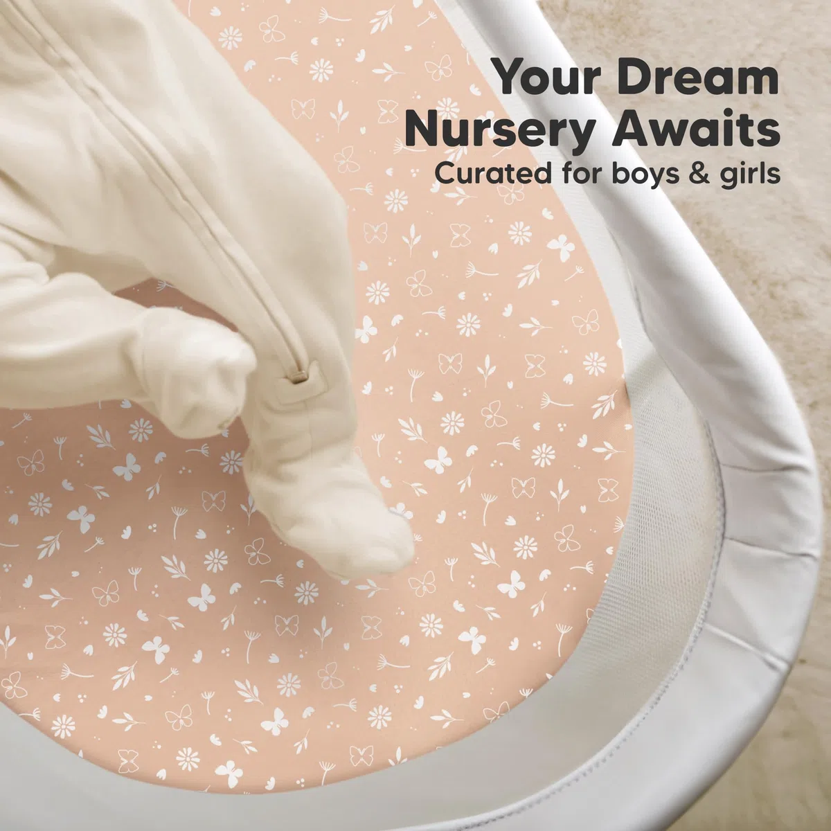 2 confezioni di lenzuola organiche per culla per neonati, per ragazze e ragazzi - 100% lenzuola per materasso per culla in cotone, compatibili con Halo Bassinest Swivel Sleeper, Graco, Baby Delight