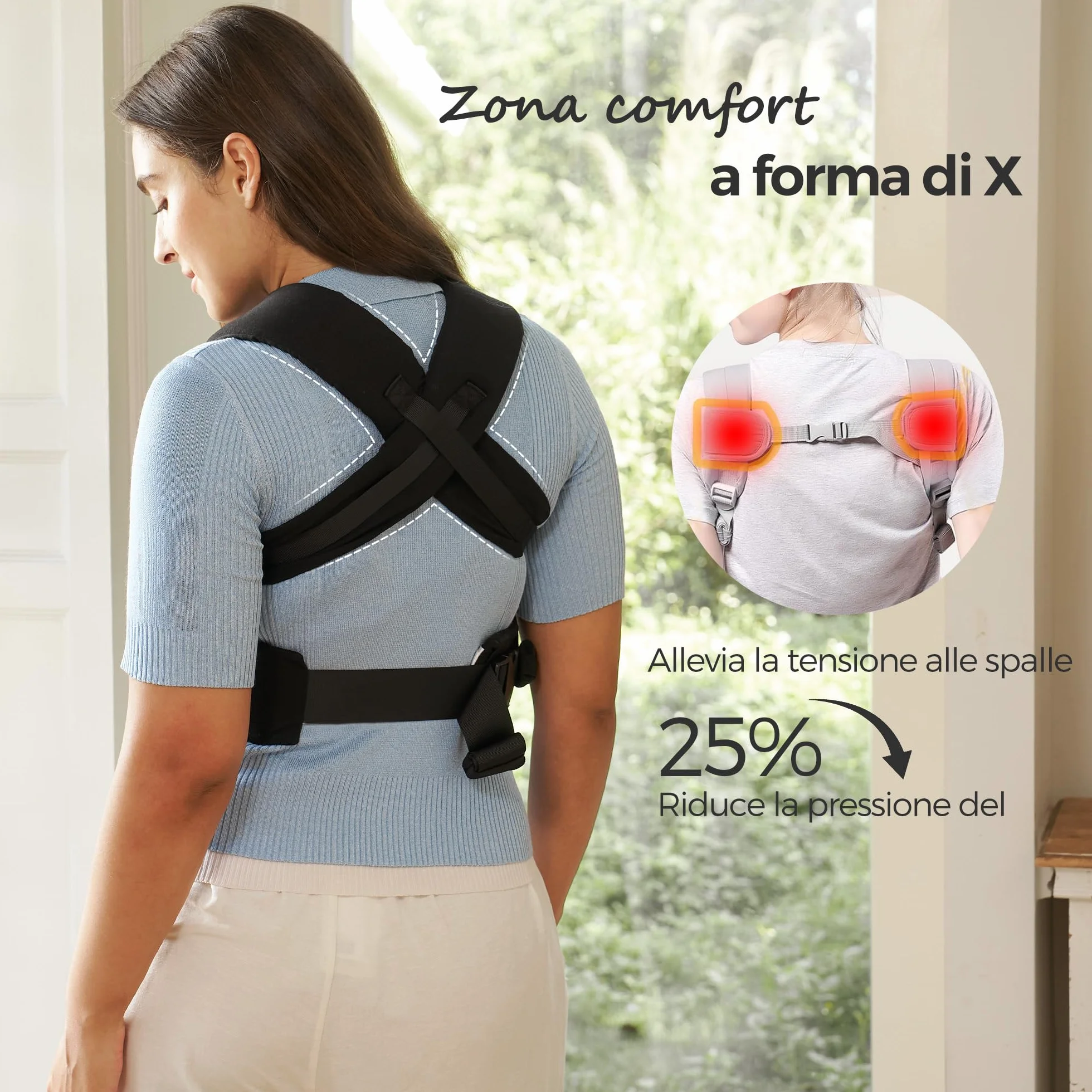 Momcozy Marsupio Porta Bebè per Neonati, Seduta Regolabile con Scala sulla Cintura, Supporto Collo, Chiusura con Anello di Sicurezza, 3,2–11 kg, Nero