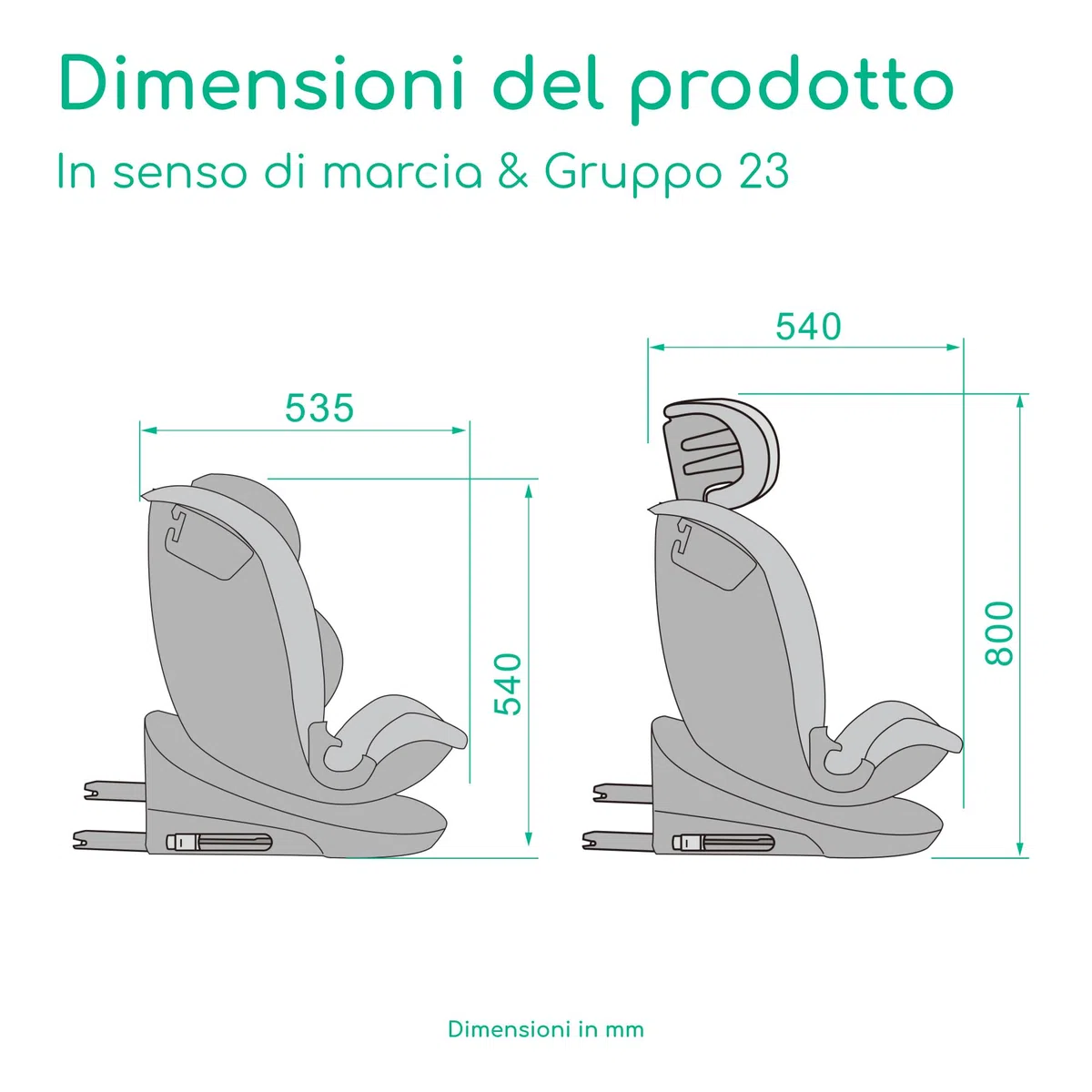 Bebeconfort RevolveFix 360 i-Size Girevole 360, Seggiolino Auto 0-36 Kg, 0-12 anni, ISOFIX con Top Tether, Seggiolino Reclinabile 6 Posizioni, 12 Posizioni Poggiatesta, Tessuti Traspiranti, Full Black