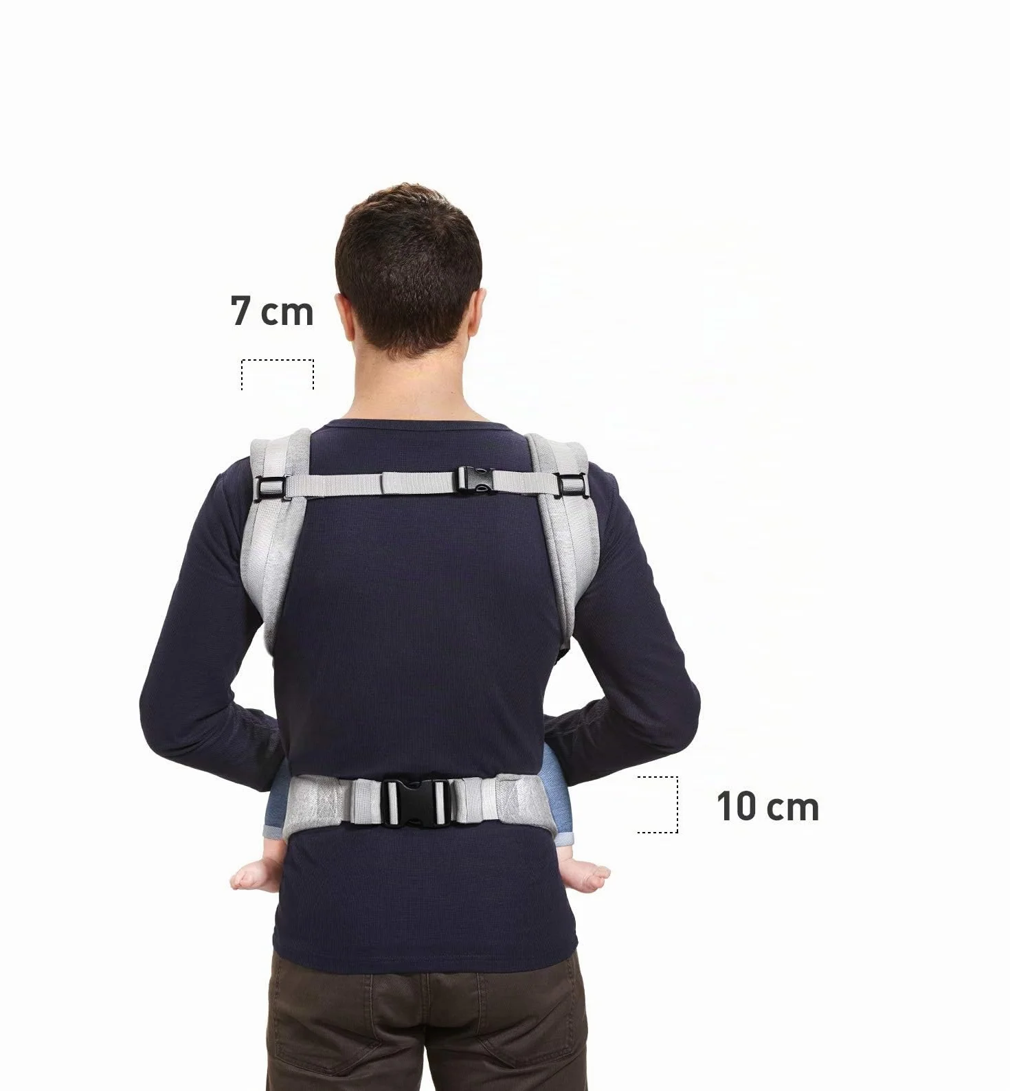 kk Kinderkraft Marsupio Ergonomico Milo, Leggero, Ventrale e Dorsale, Regolabile, Per Bambini da 3 Mesi Fino 20 Kg, Grigio