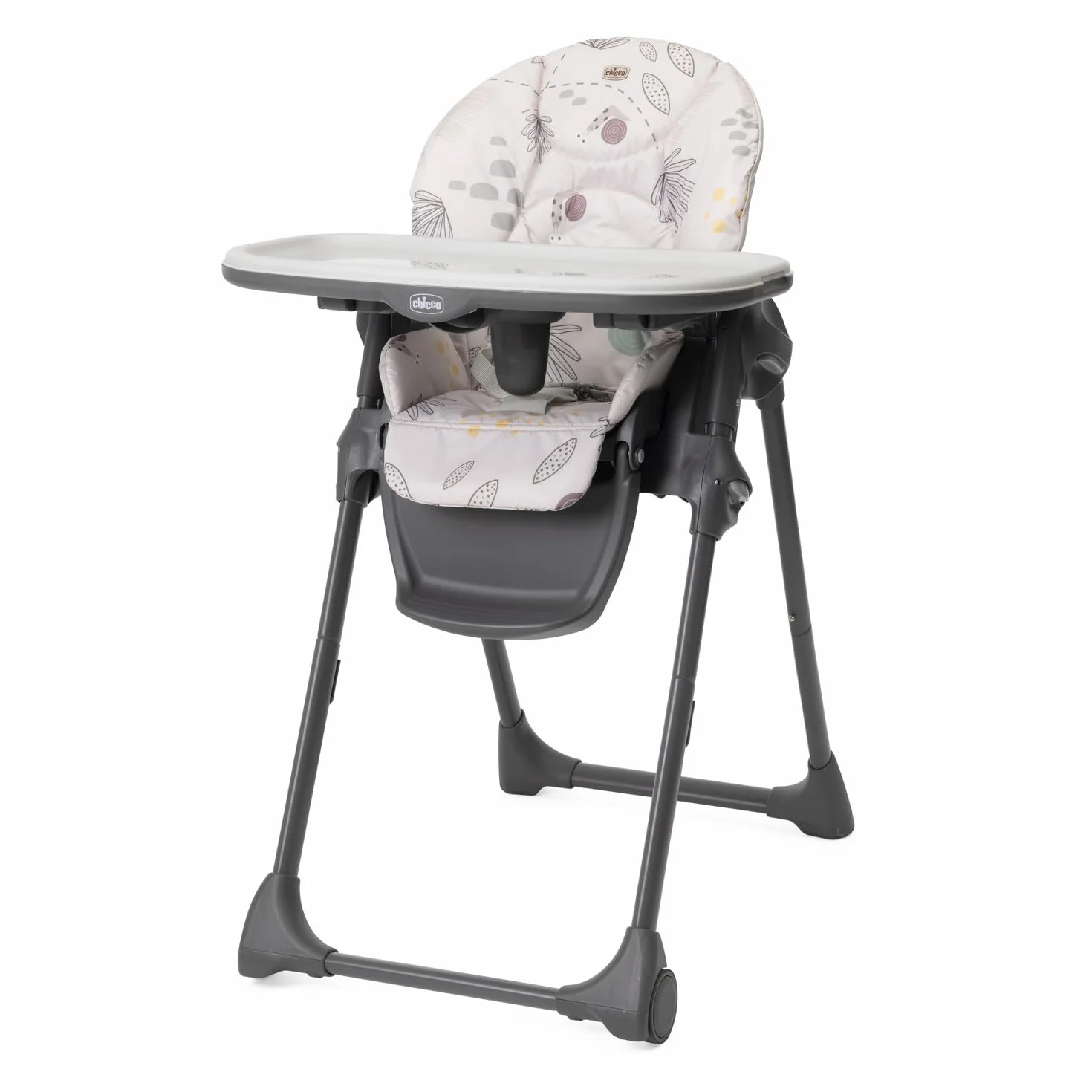 Chicco Polly Easy Seggiolone Pappa Evolutivo Reclinabile Regolabile 4 Ruote Woodland