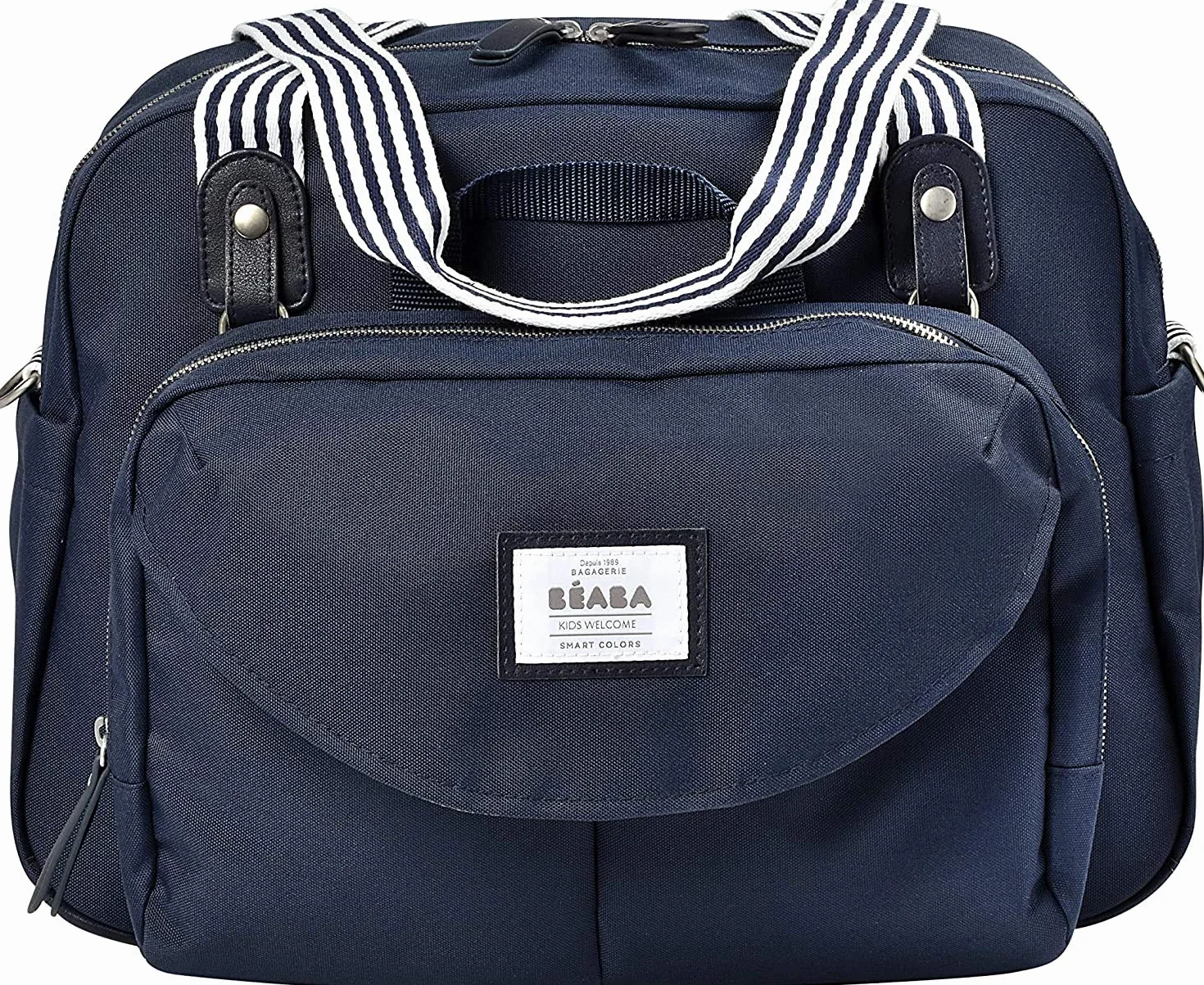 BÉABA Borsa Fasciatoio Genève II Borsone Pannolini Materassini Cambio Neonato Modulabile Taschino Isotermico Pasti Sistema Aggancio Passeggino Blu