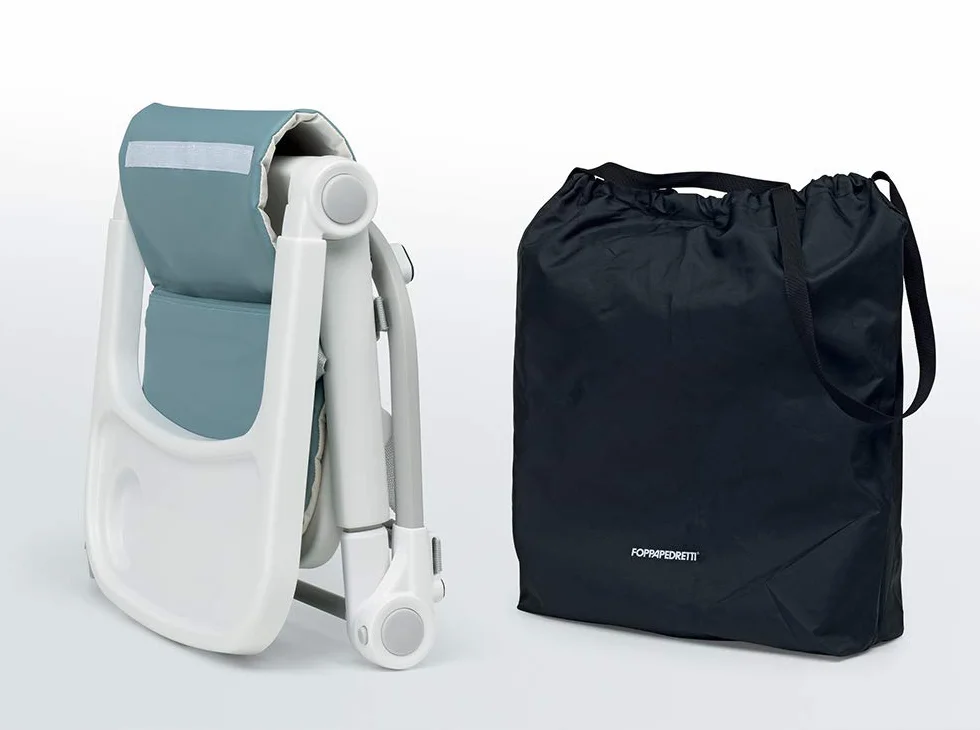 Foppapedretti Seggiolino Alzabimbo Lift, bambini 6 mesi-3 anni (15 kg), Vassoio Amovibile, Chiudibile, Borsa Inclusa, Imbottitura Lavabile, 3 Altezze
