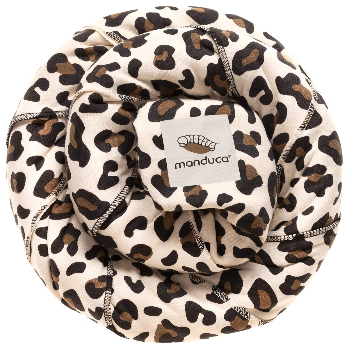 manduca Sling - Fasciatoio Neonato - Marsupio Elastico e per neonati dalla nascita fino a 15 kg - Puro cotone biologico - Leopardo