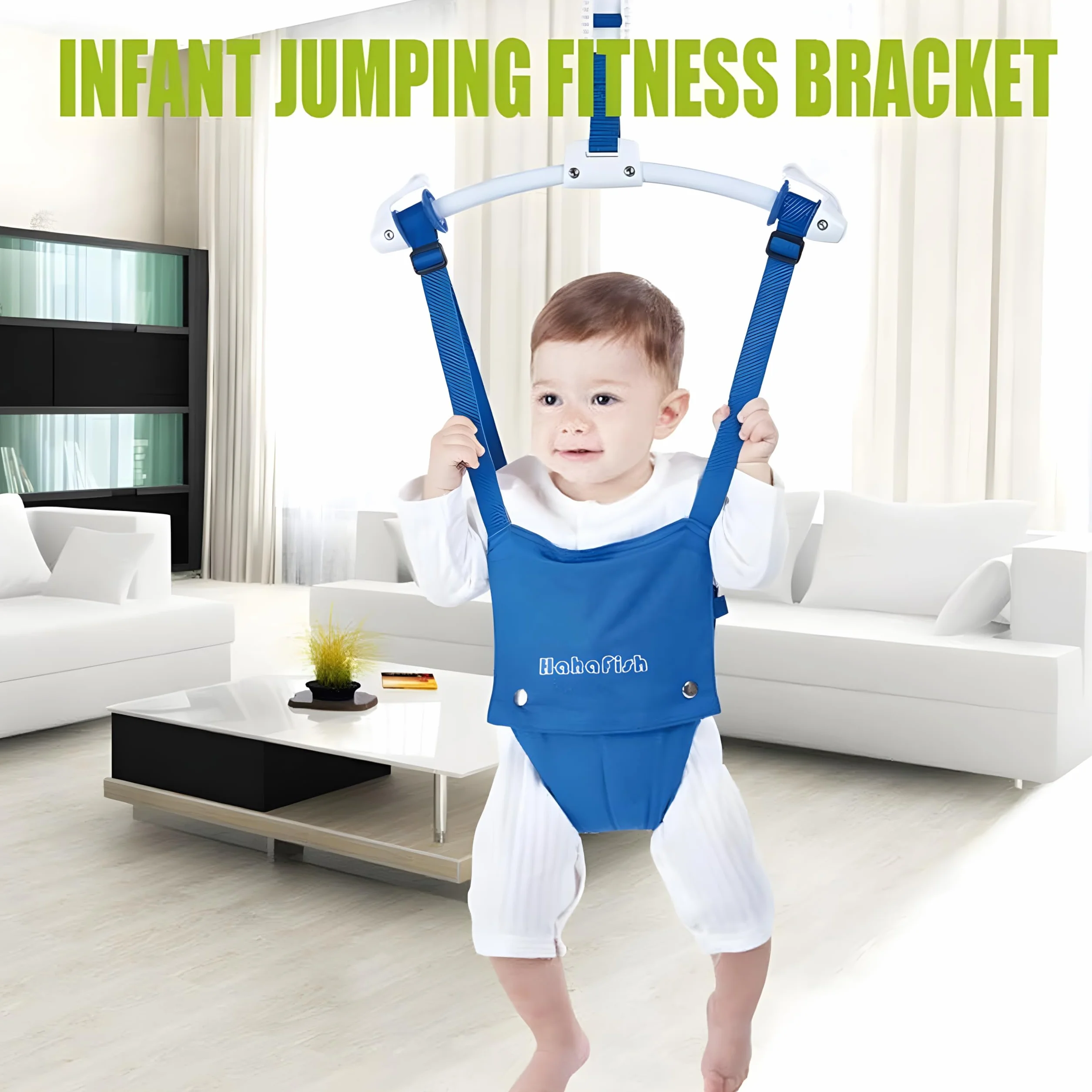 Set di ponticelli e buttafuori per la porta del bambino, con morsetto per porta, cinghia regolabile per bambini da 6 a 24 mesi, certificato CPC e CE