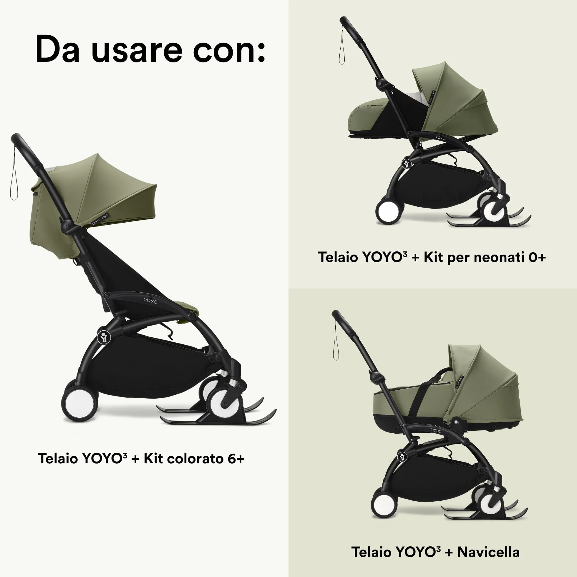 Sci Stokke YOYO - Passeggino per neve con borsa protettiva
