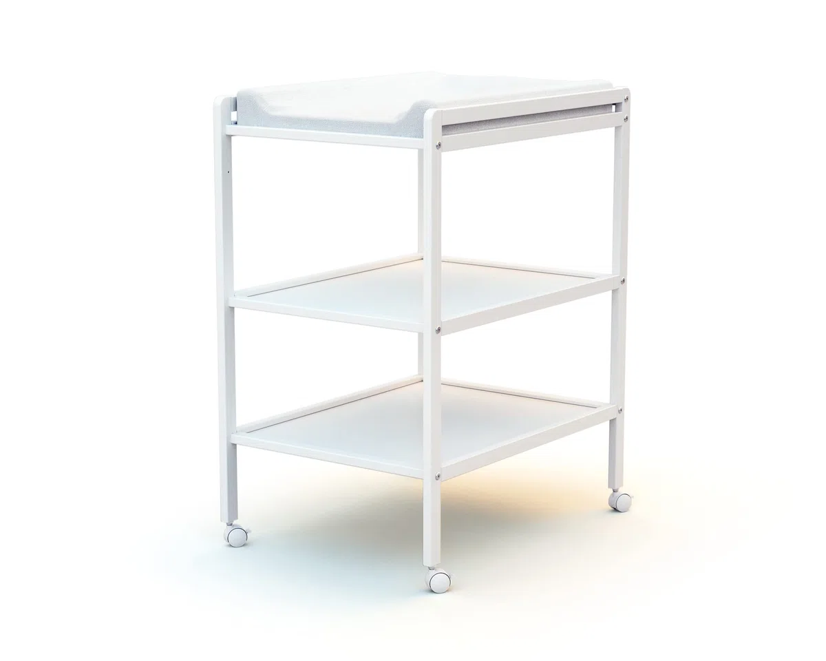 AT4 - Fasciatoio 2 prateleiras ESSENTIEL legno ESSENTIEL - Bianco - 54 x 74 x 94 cm