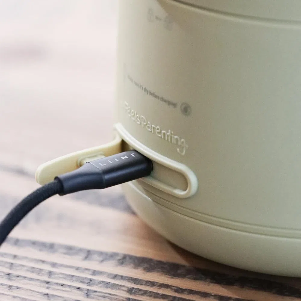 LIINI 2.0 PRO - Scaldaporridge a batteria, 50 W, 10.000 mAh, riscaldamento con pulsante IP66, a prova di perdite, piastra in acciaio inox, senza BPA, cavo in alluminio USB-C