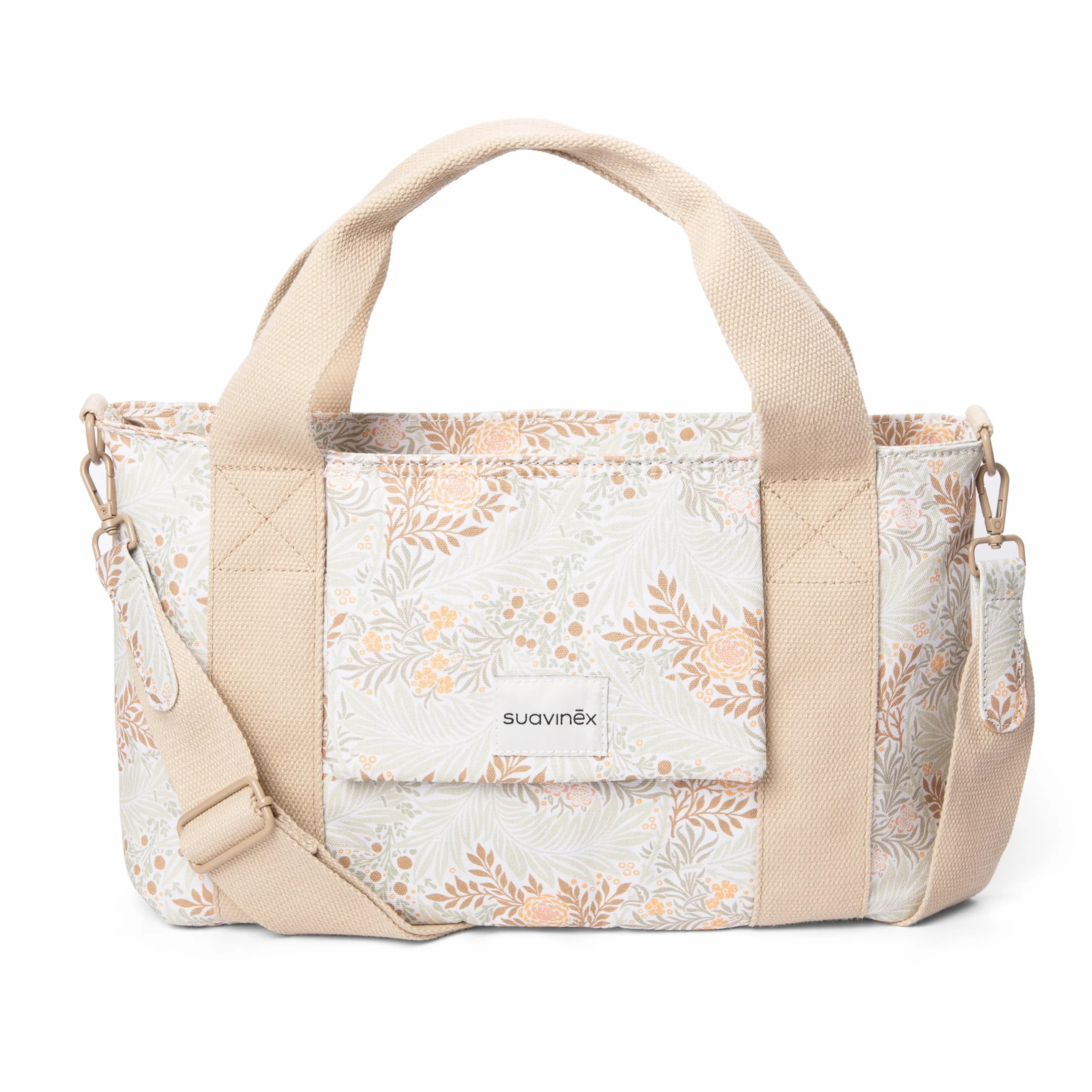 Suavinex Borsa Maternità Organizer per Passeggino con Manici Regolabili, Chiusura a Cerniera, Beige