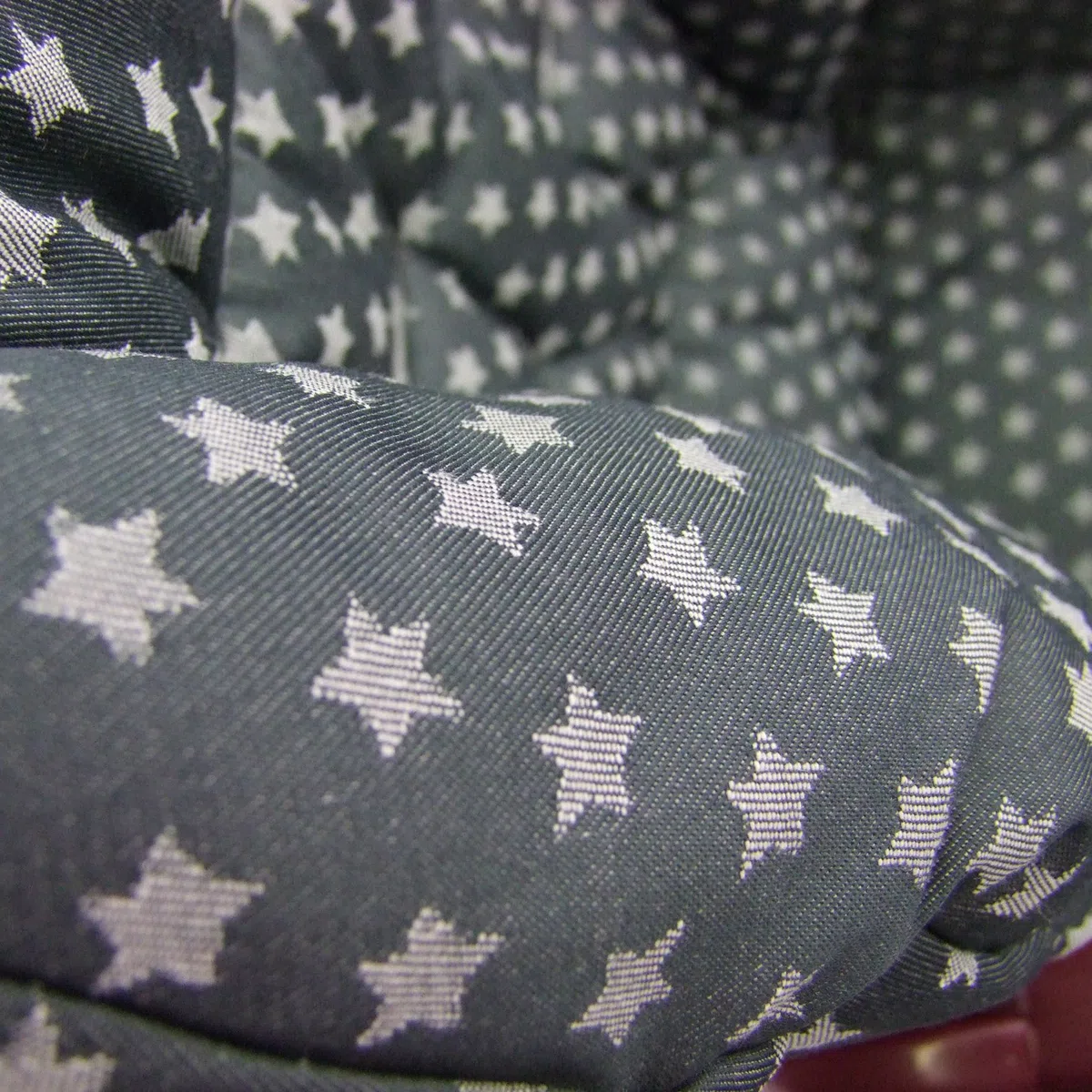 BambiniWelt - Rivestimento di ricambio per cuscino Peg Perego Prima Pappa Diner Stelline (stelle grigie scuro)