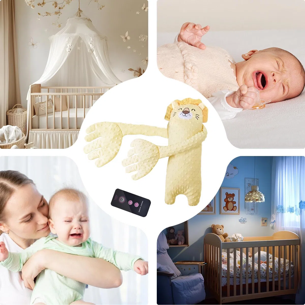 cuscinoper picchiettare la schiena del neonato - cuscinocomfort in peluche per il sonno del bambino, cuscinodi supporto per accarezzare il ritmo morbido, compagno calmante per alleviare lo stress p