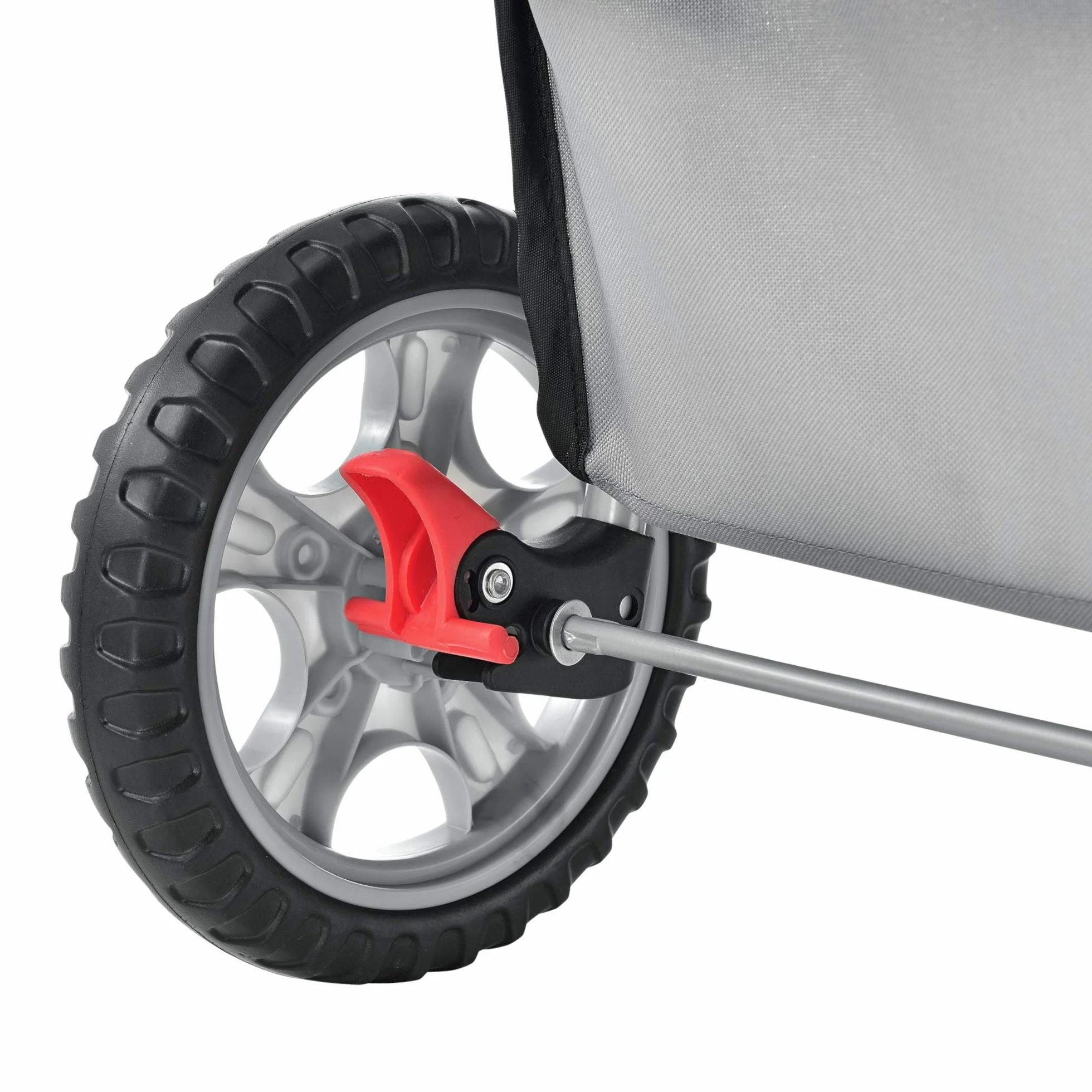 pro.tec Passeggino per Cani e Gatti Pieghevole Carrello Cabina Idrorepellente Ventilata 15 kg - Grigio