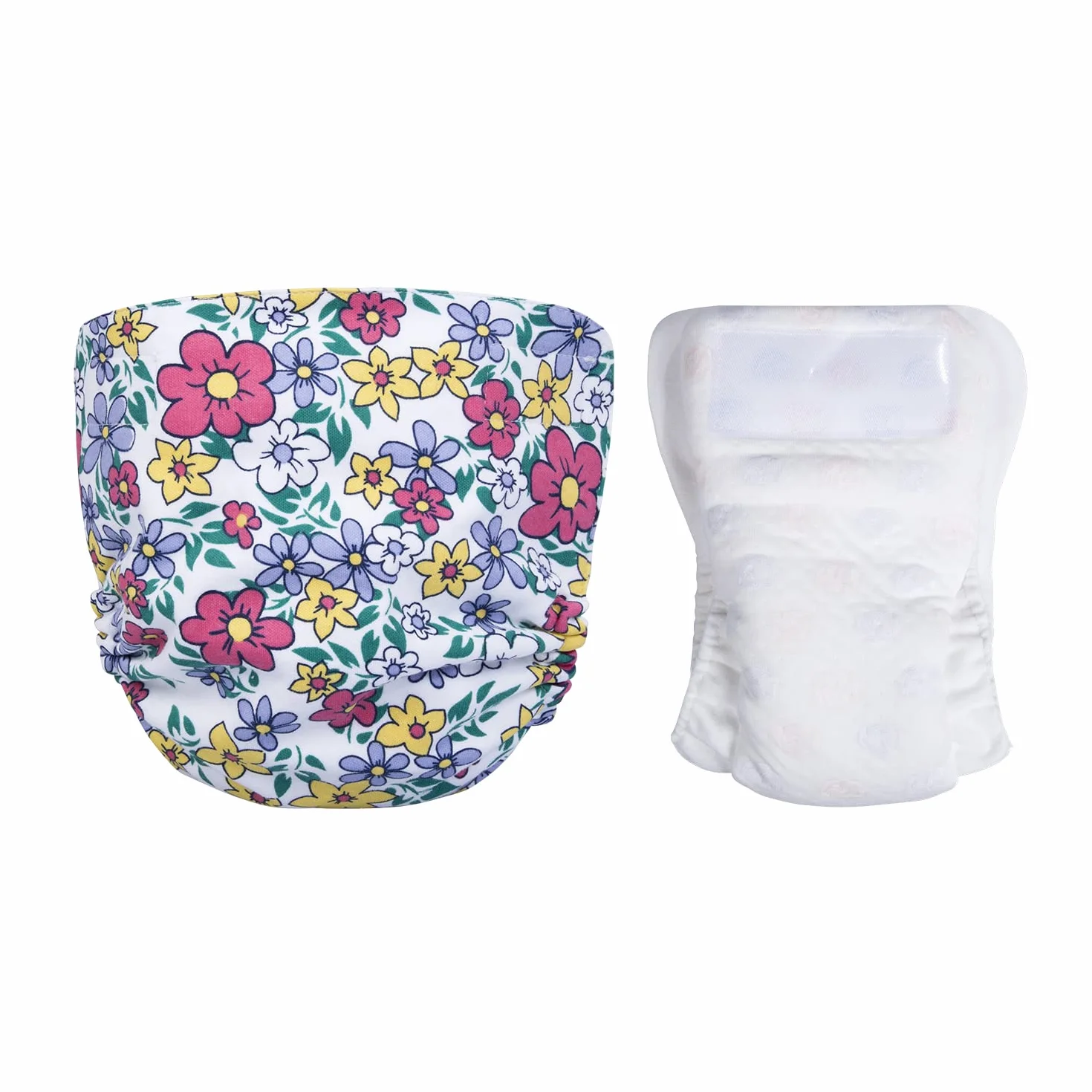 BIG ELEPHANT Copri pannolino per neonati 4 tasche 4 inserti cambia colore riutilizzabile regolabile