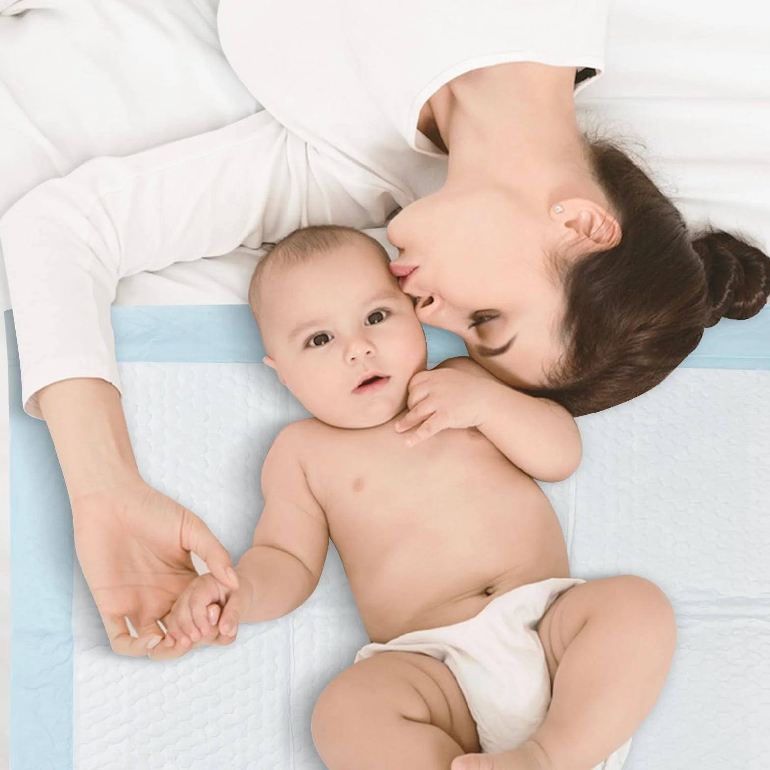 50 Pezzi Traverse per Fasciatoi Monouso, 60 × 40 cm Traversine Neonato Fasciatoio, Getta e Getta Multiuso, Uscinetti per Cambio Incontinenza, Ultra Morbido, Super Assorbente, Impermeabile