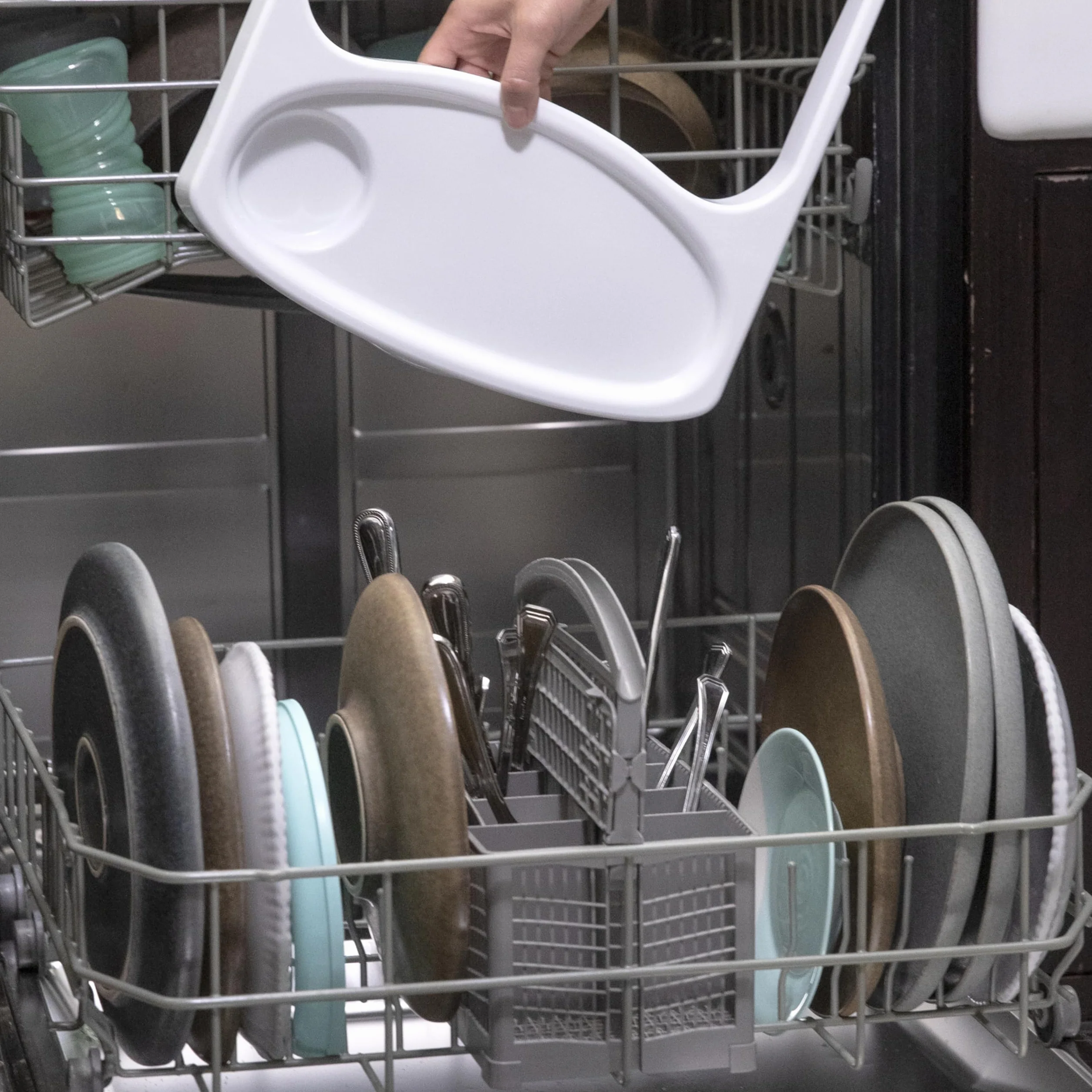 Ingenuity Baby Base 2-in-1 Rialzo da Sedia e Seggiolino per alimentazione con vassoio autoportante - Ardesia