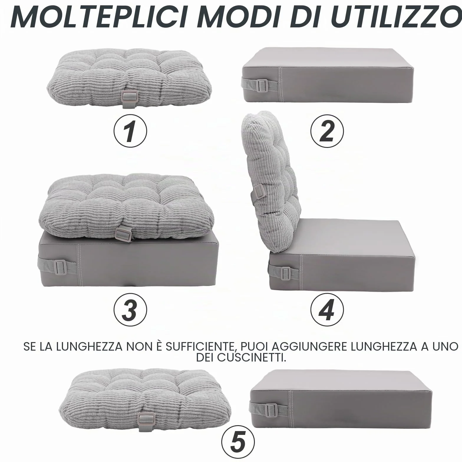 Booster sedile per bambini 2Pcs cuscino velluto a coste PU impermeabile antiscivolo