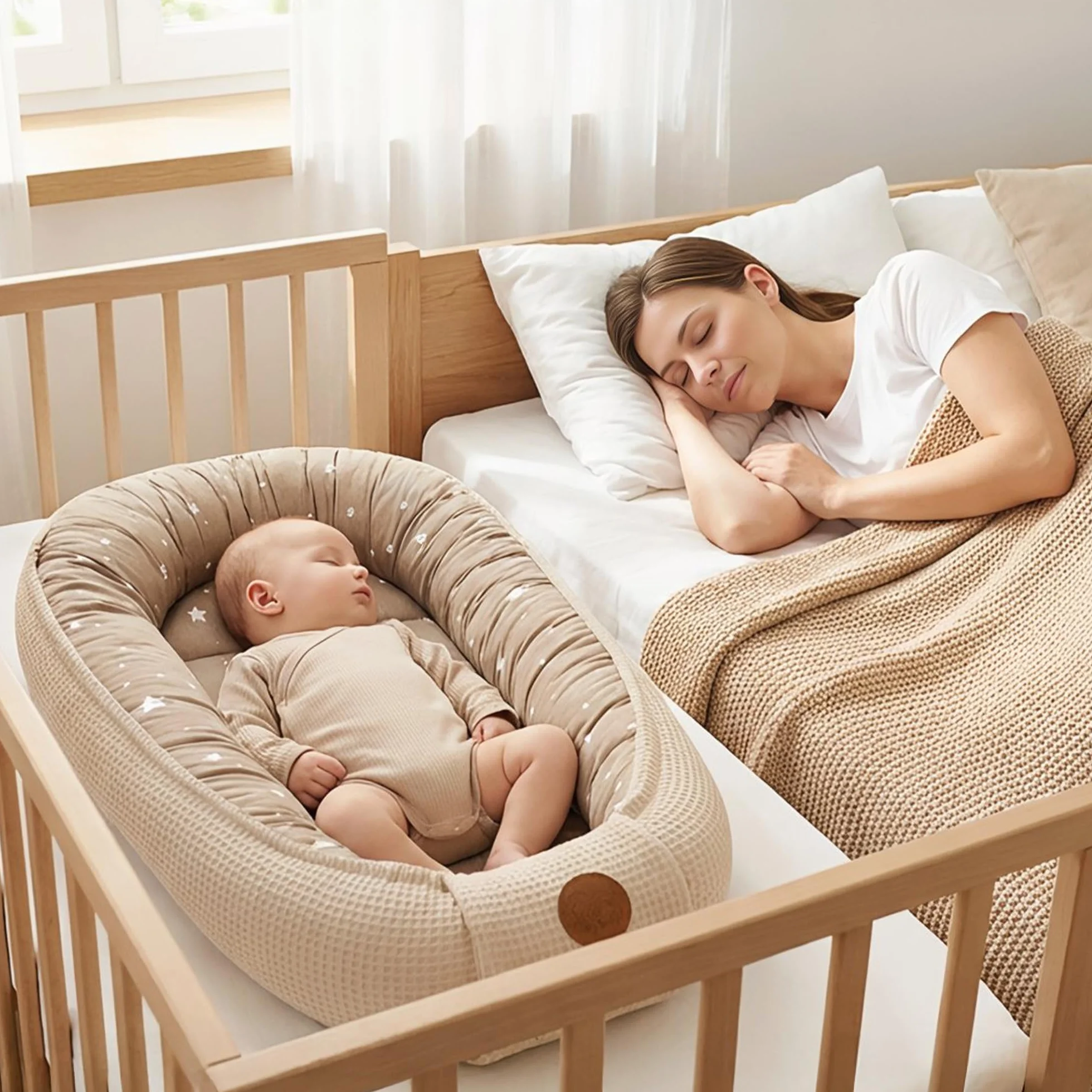 Riduttore lettino neonato 50x90cm nido baby nest antisoffoco culla pod Giraffe