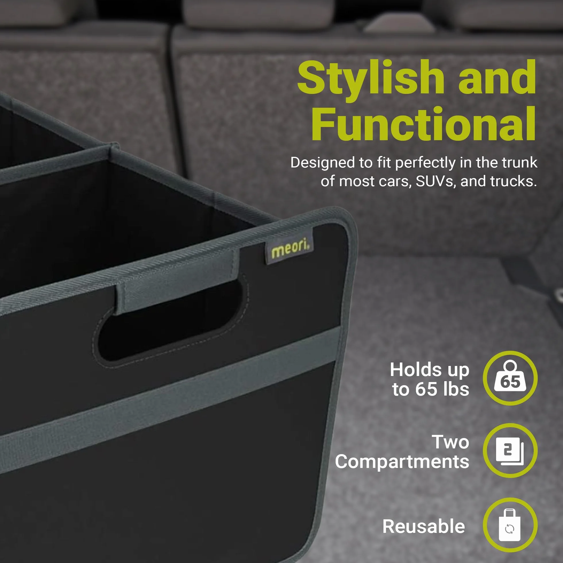 Meori Contenitore Pieghevole Lava 30 l Nero