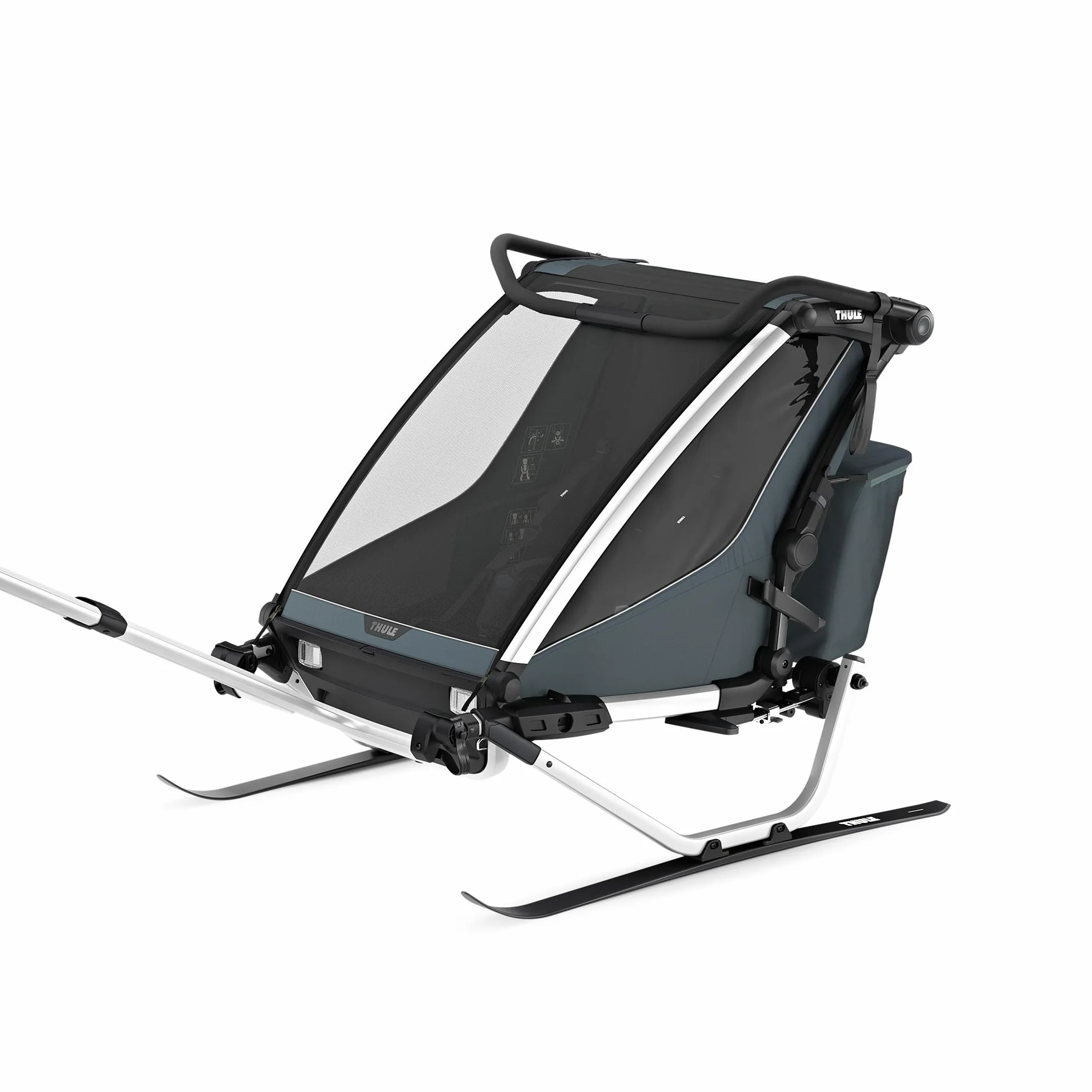 Thule Chariot Cross 2 Rimorchio Multisportivo Da Bici Dark Slate Double