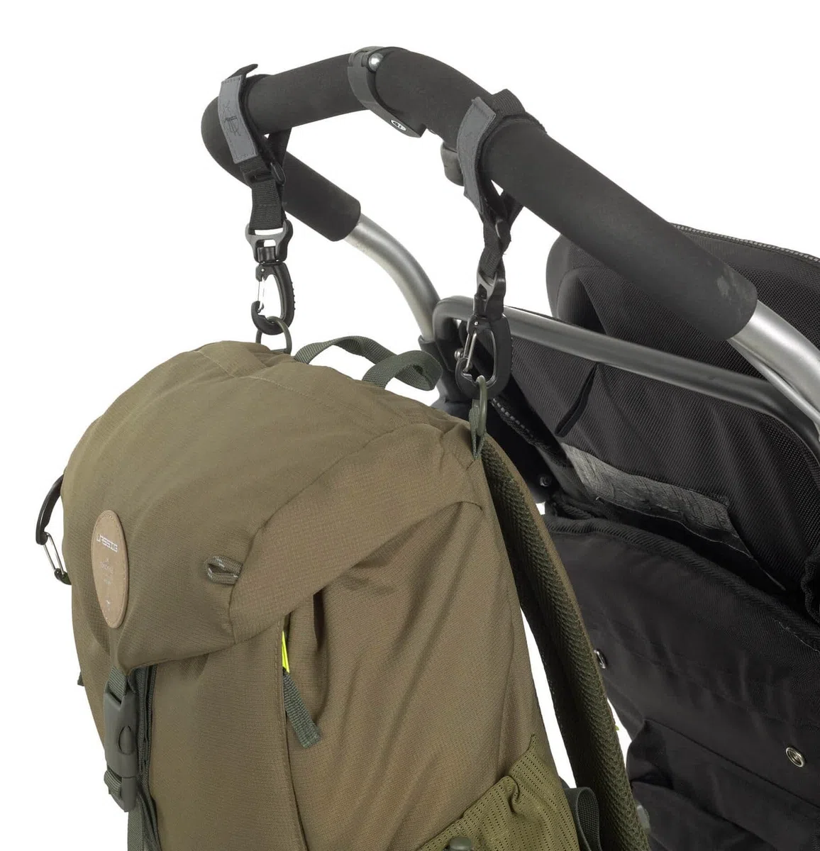 LÄSSIG Zaino fasciatoio borsa per pannolini con fasciatoio zaino da trekking attacco per carrozzina portabiberon Prodotto in modo sostenibile/Outdoor Backpack olive, oliva