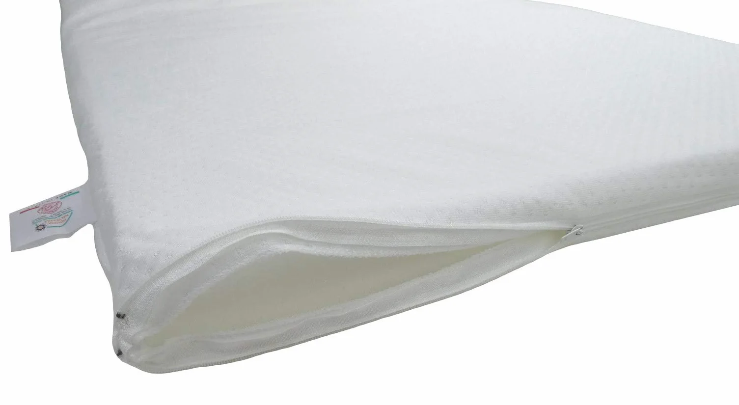 Casatessile Materasso per Lettino - Ideale per Viaggi, da Campeggio, è Sfoderabile e certificato OEKO-TEX Prodotto in Italia - 60x120x4 cm