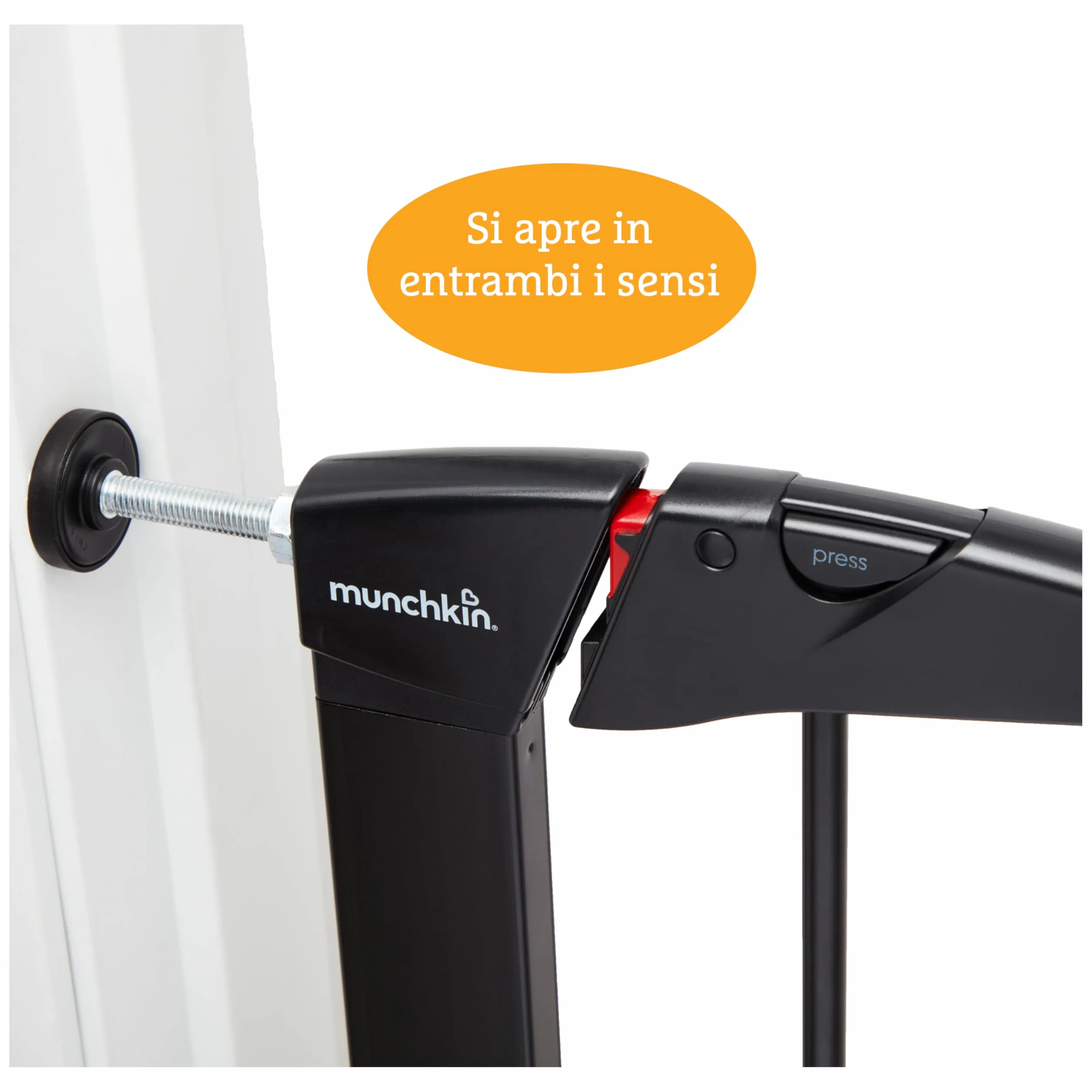 Cancello per scale Munchkin Pressure Fit 76-82 cm nero