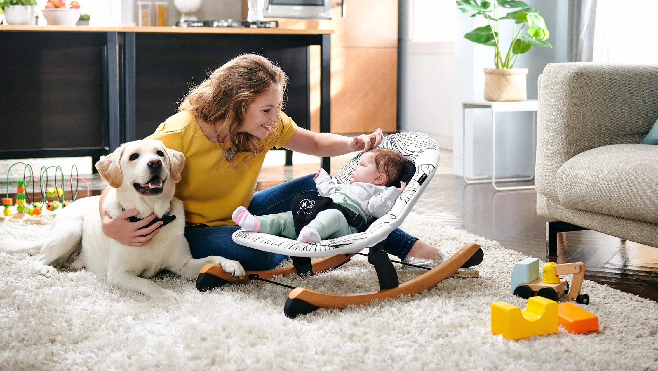 Kinderkraft Sdraietta Neonati FINIO Seggiolone Dondolo 0-9 kg Nero