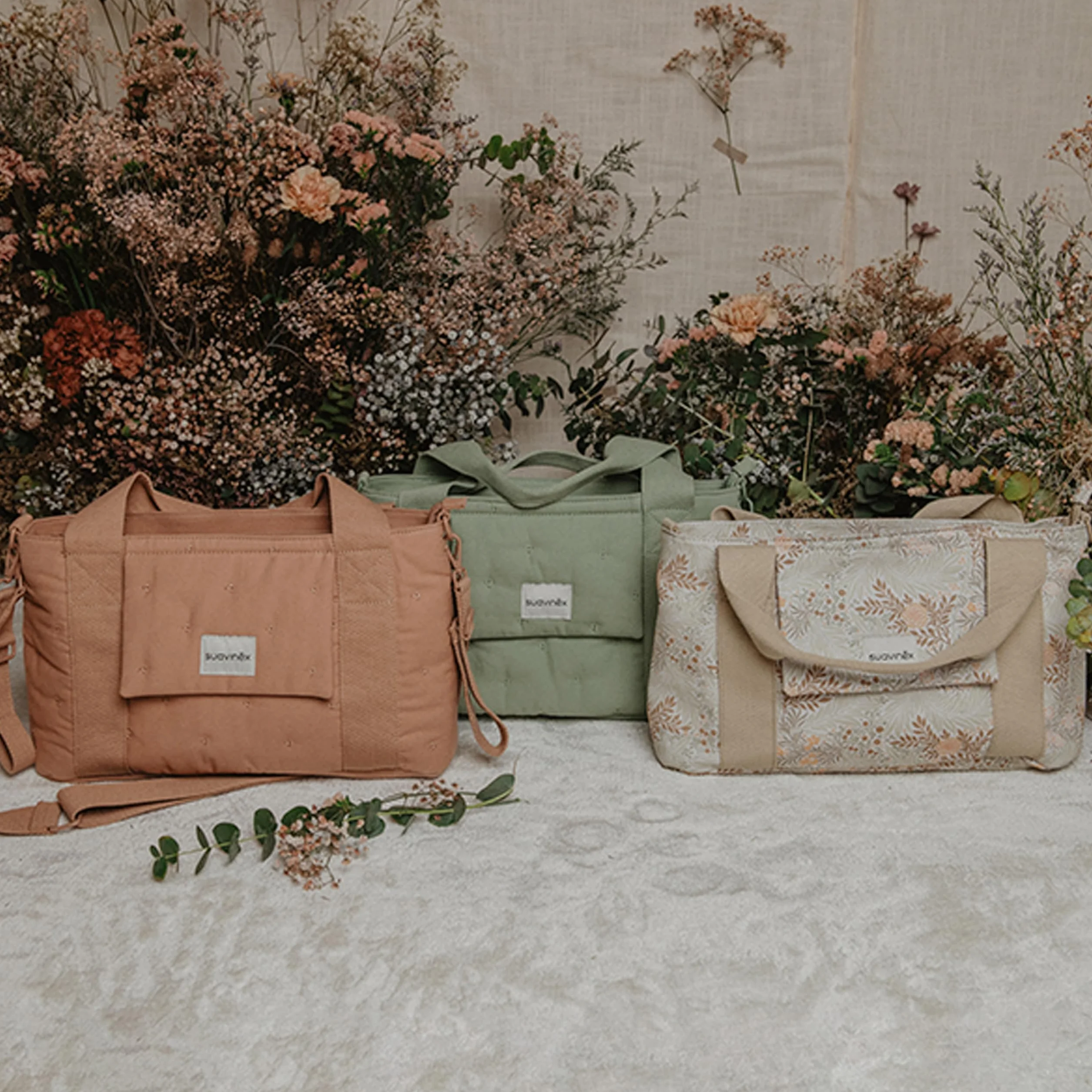 Suavinex Borsa Maternità Organizer per Passeggino con Manici Regolabili, Chiusura a Cerniera, Beige