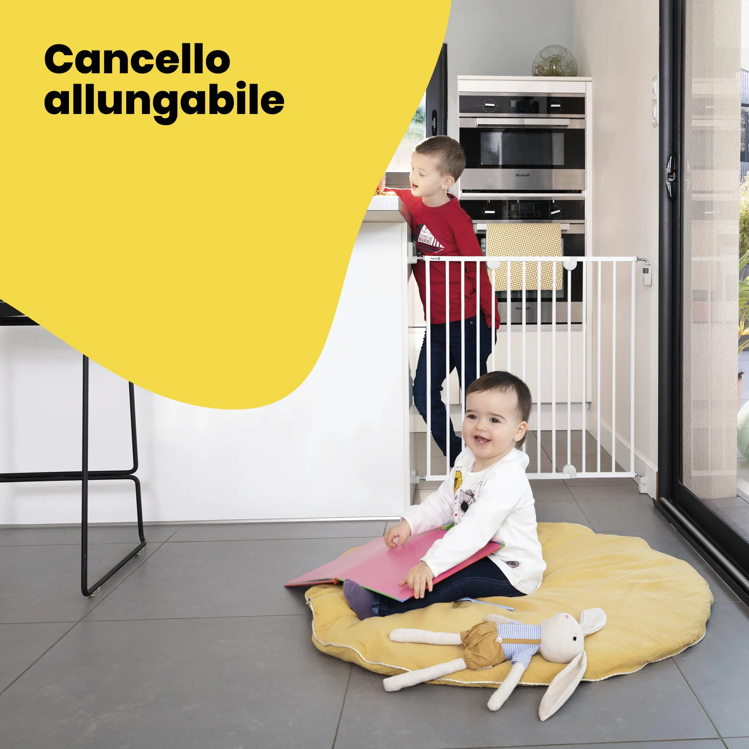 Safety 1st Cancelletto di Sicurezza Estensibile per scale e porte 62-102 cm Bianco