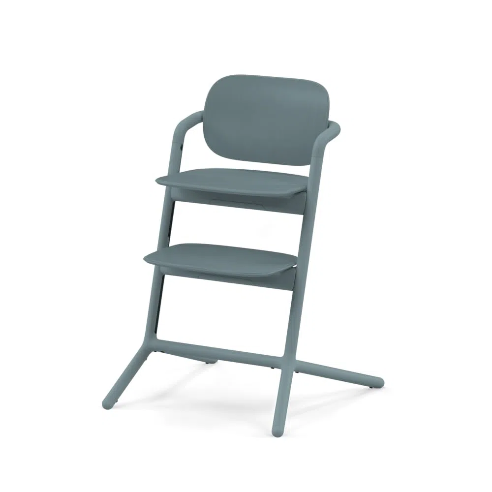 CYBEX Gold LEMO Seggiolone 4-in-1, 0 - 99 Anni, Dalla Nascita, Include Sdraietta, Sedile per Bambini, Vassoio, Riduttore per Neonati, Poggiatesta e Adattatore, Alluminio/Plastica, Stone Blue (Blu)